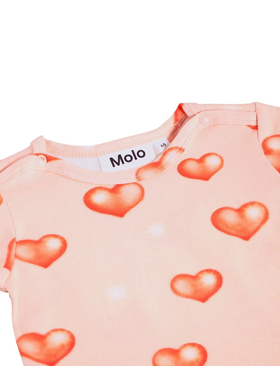 Molo - Foss - långärmade bodies - airbrush hearts - 2