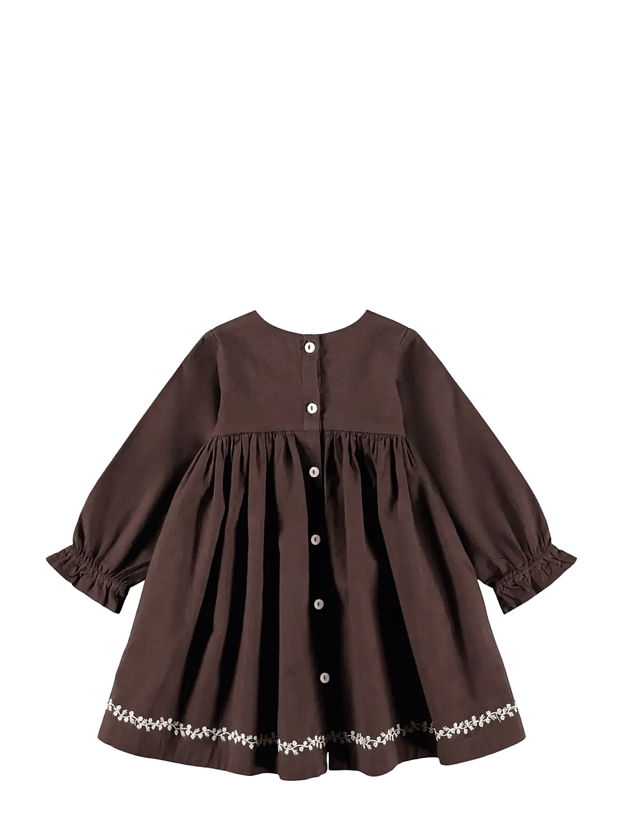 Molo - Claire - langærmede babykjoler - bark brown - 2