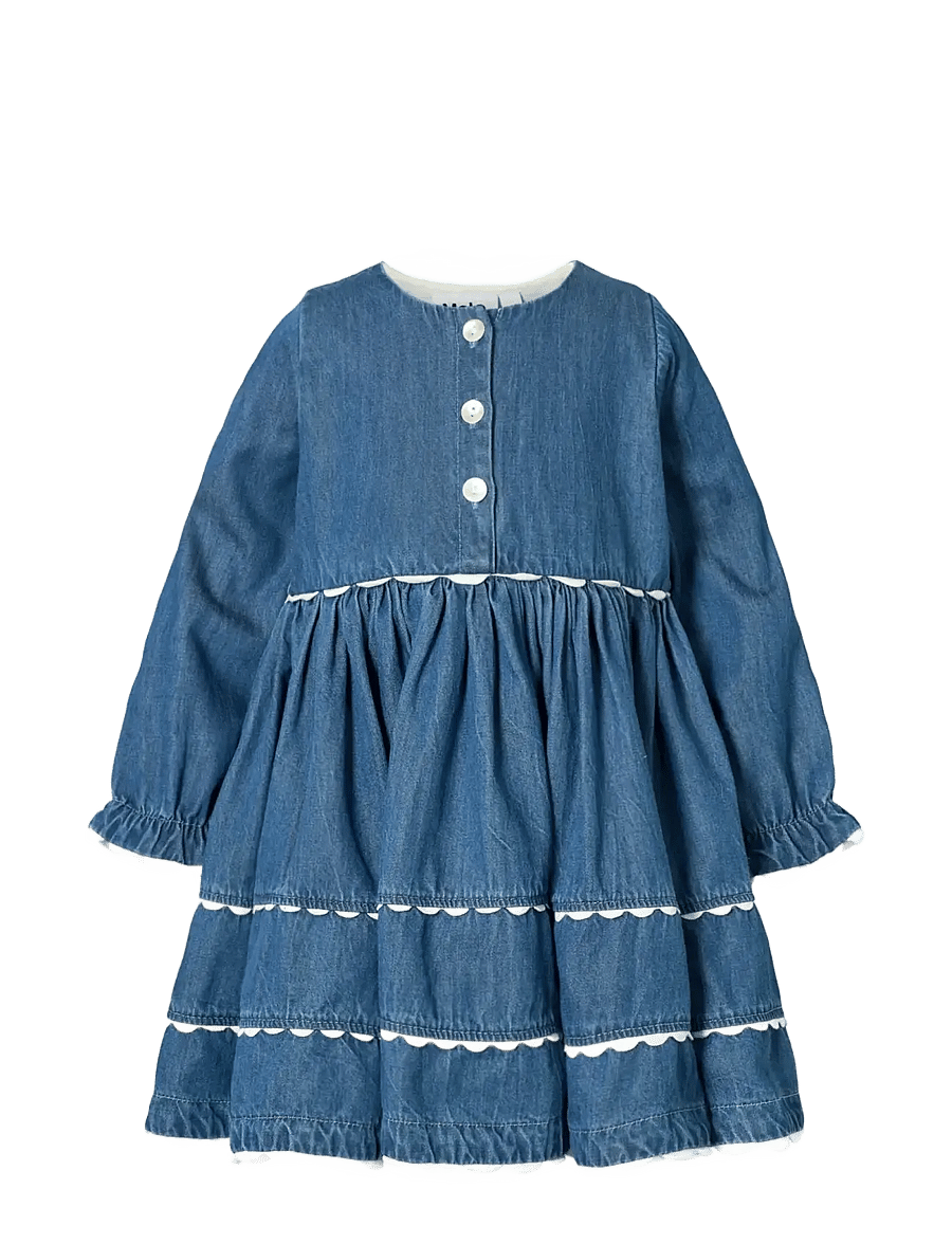 Molo - Charlotte - langärmelige babykleider - mid blue wash - 1