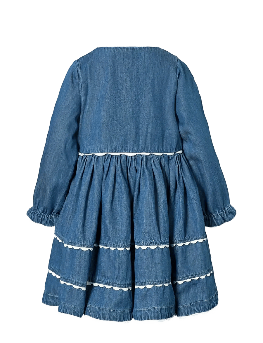 Molo - Charlotte - langärmelige babykleider - mid blue wash - 2