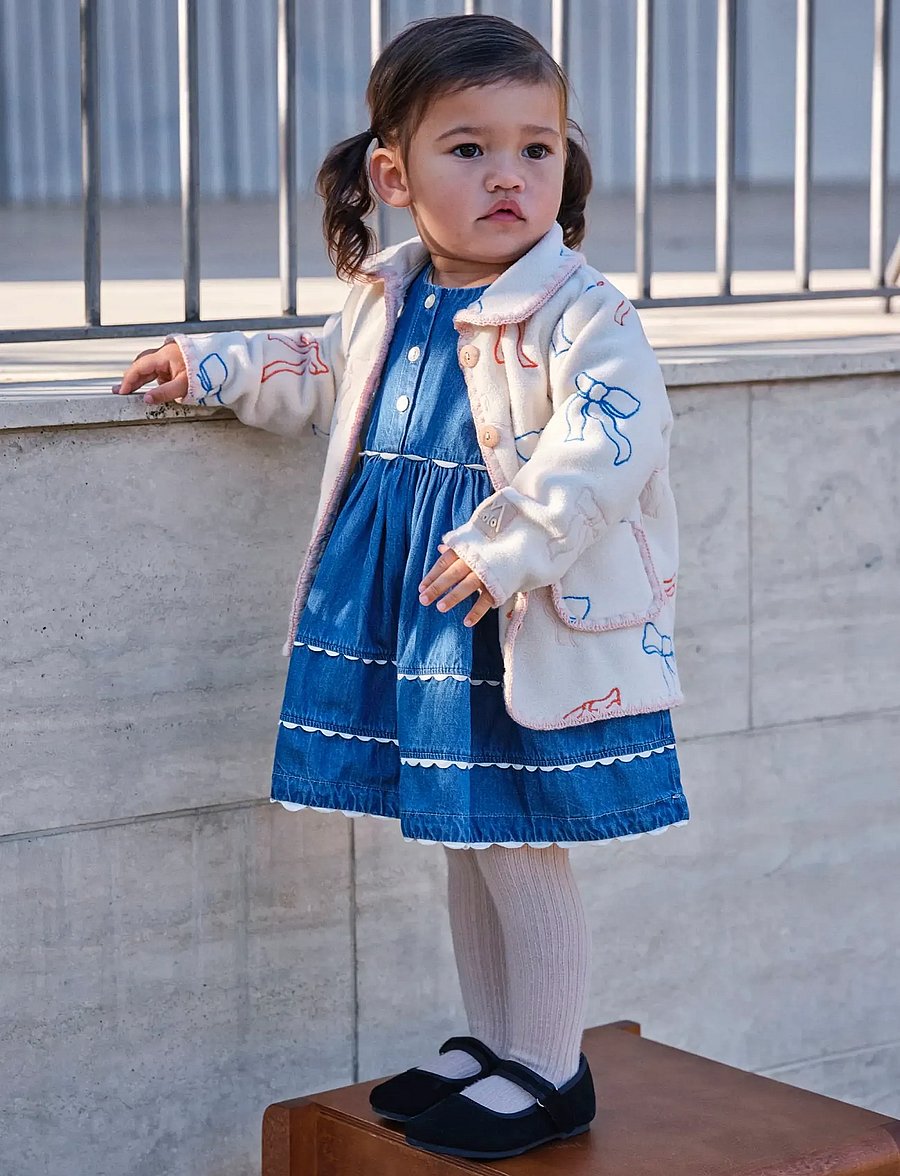 Molo - Charlotte - langärmelige babykleider - mid blue wash - 0