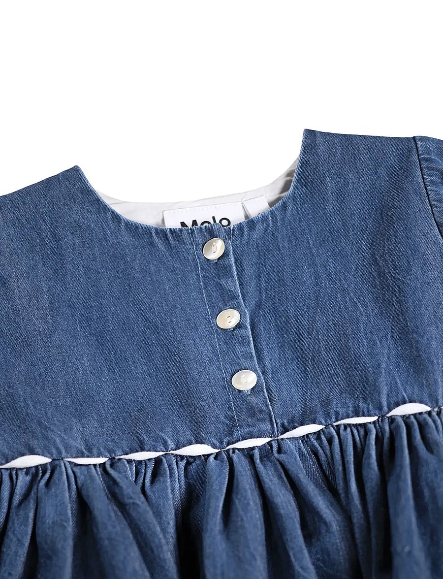 Molo - Charlotte - langärmelige babykleider - mid blue wash - 4