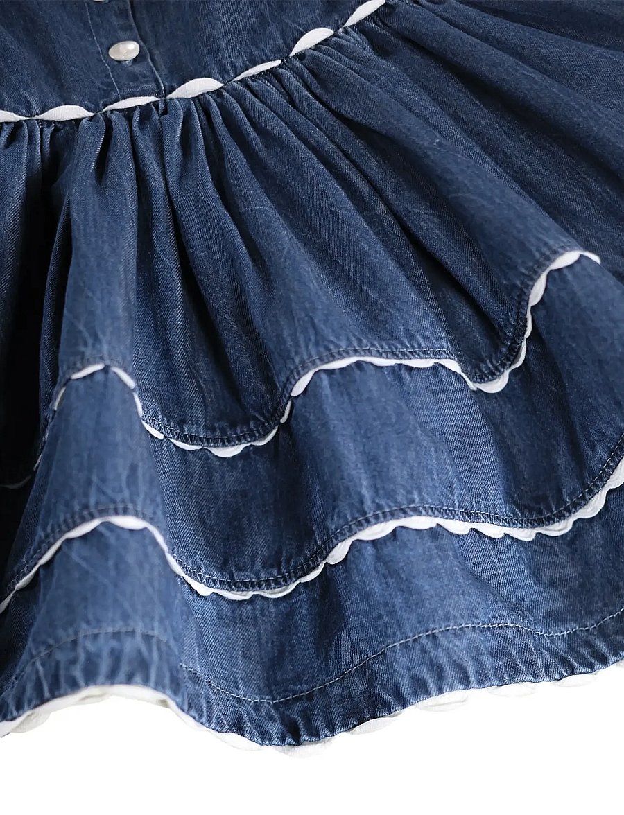 Molo - Charlotte - langärmelige babykleider - mid blue wash - 5