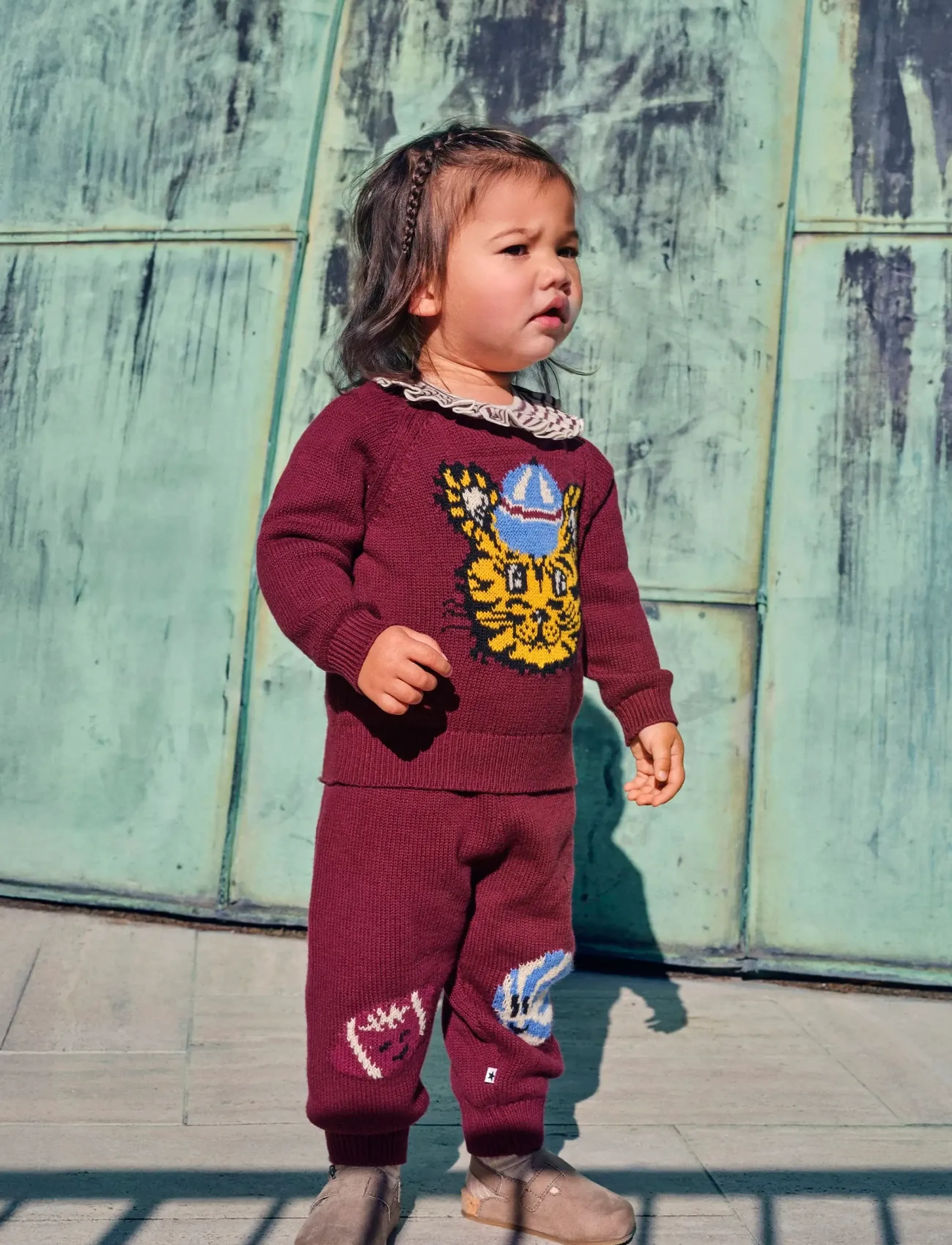 Molo Sol, 98, Unterteile, Burgunderrot - Trousers, Kinder