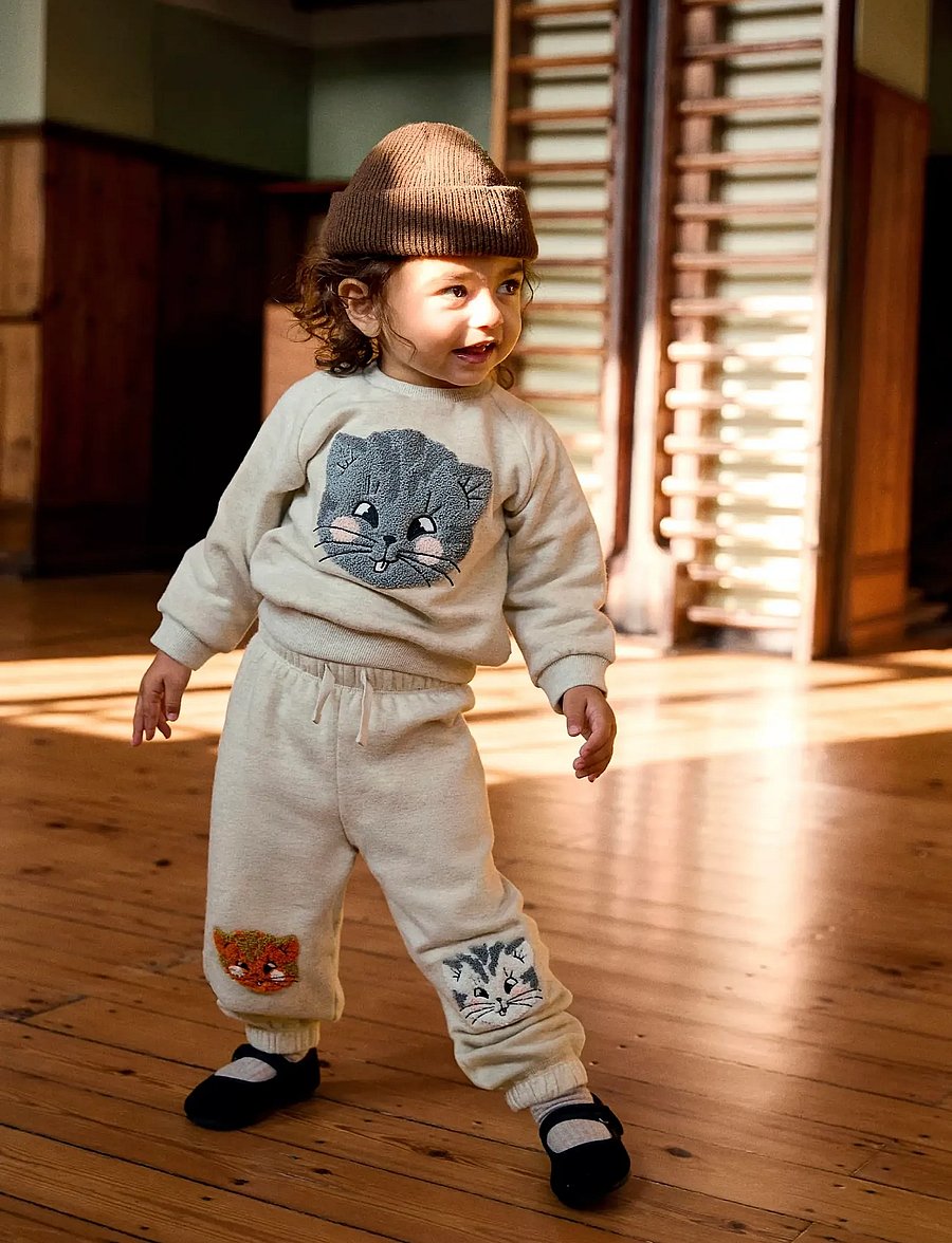 Molo - Simon - jogginghosen - chenille cats - 0