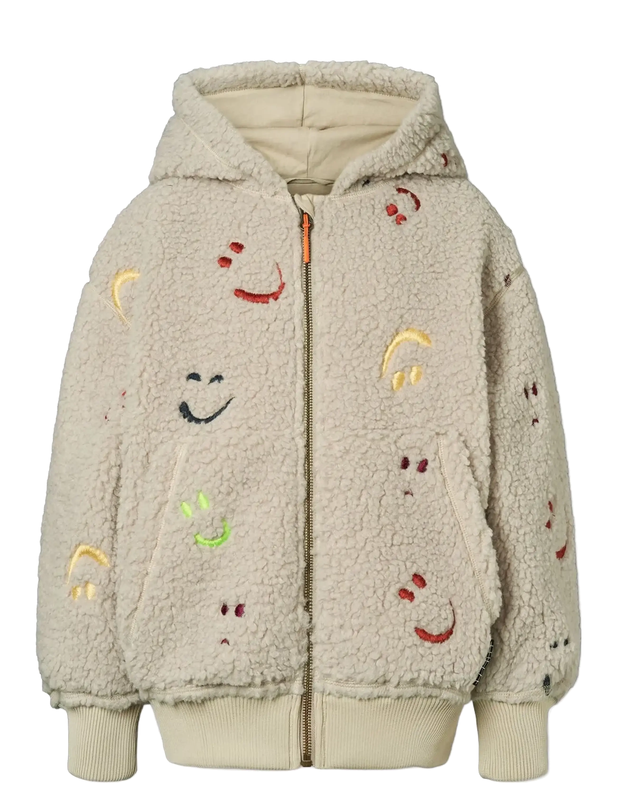 Molo Hazzy, Børn, Sherpa Hættejakke, Beige, Str: 116