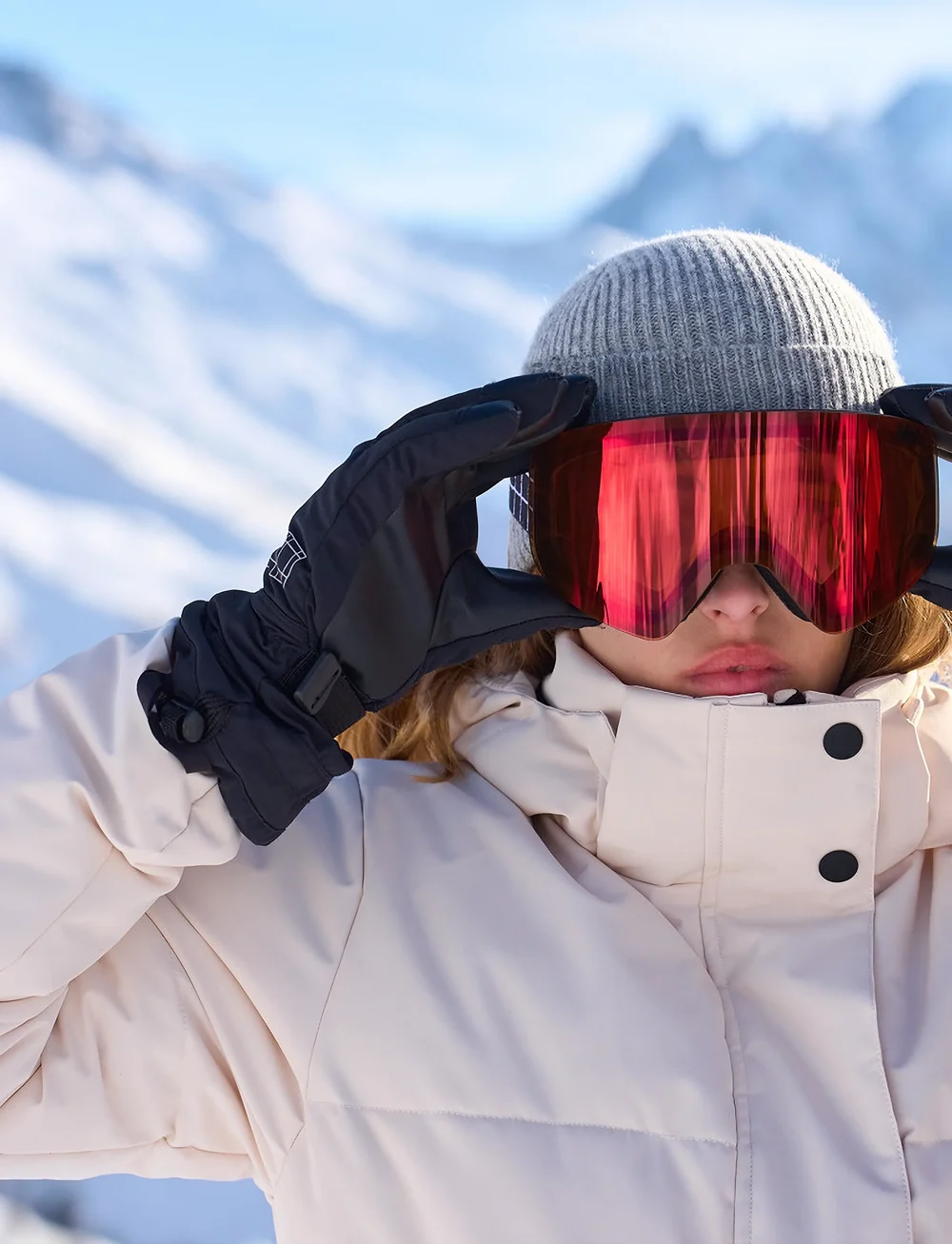 Molo - Hansine Pro - kurtki narciarskie - vanilla - 0