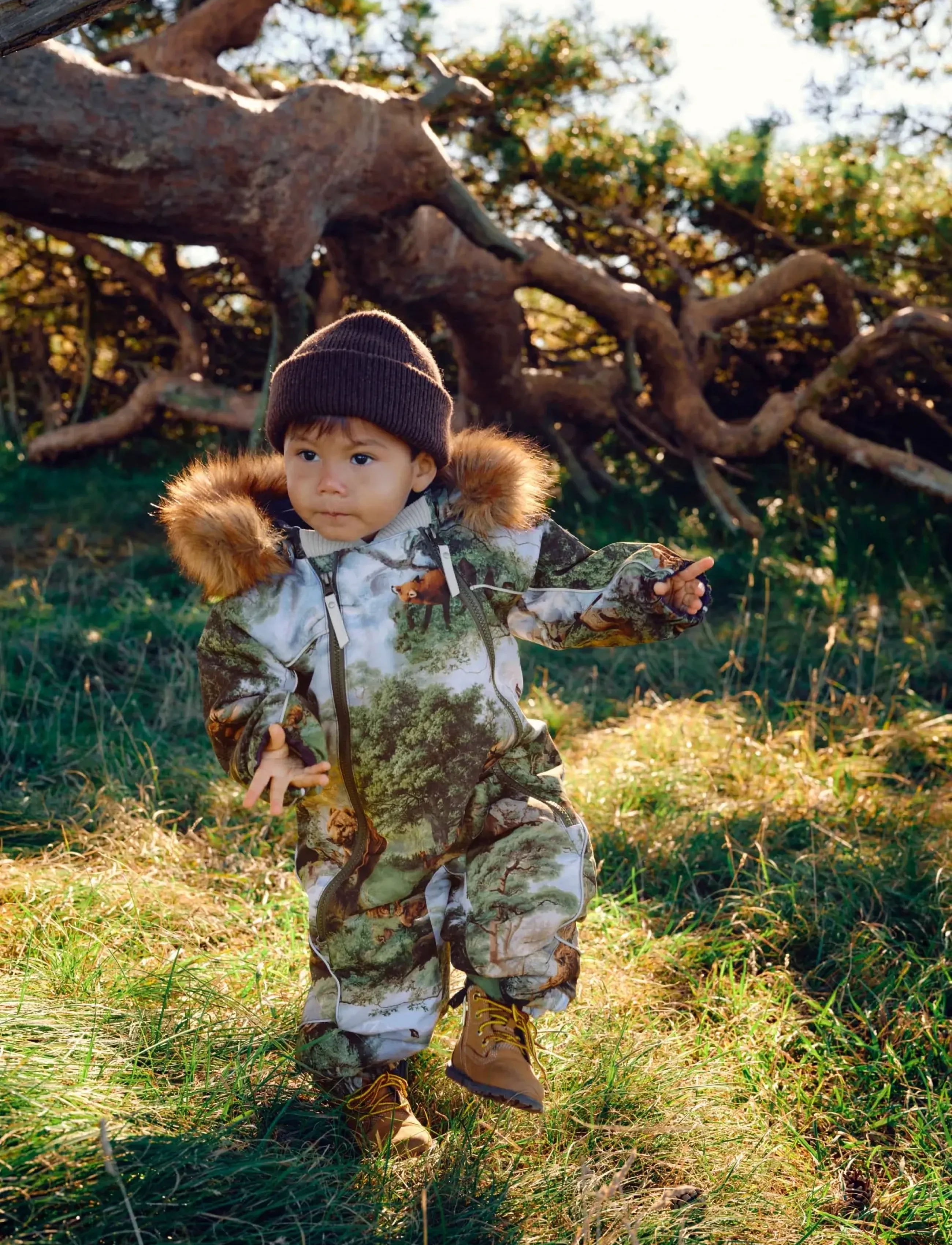 Molo - Pyxis Fur - thermo overalls - forest art - 0