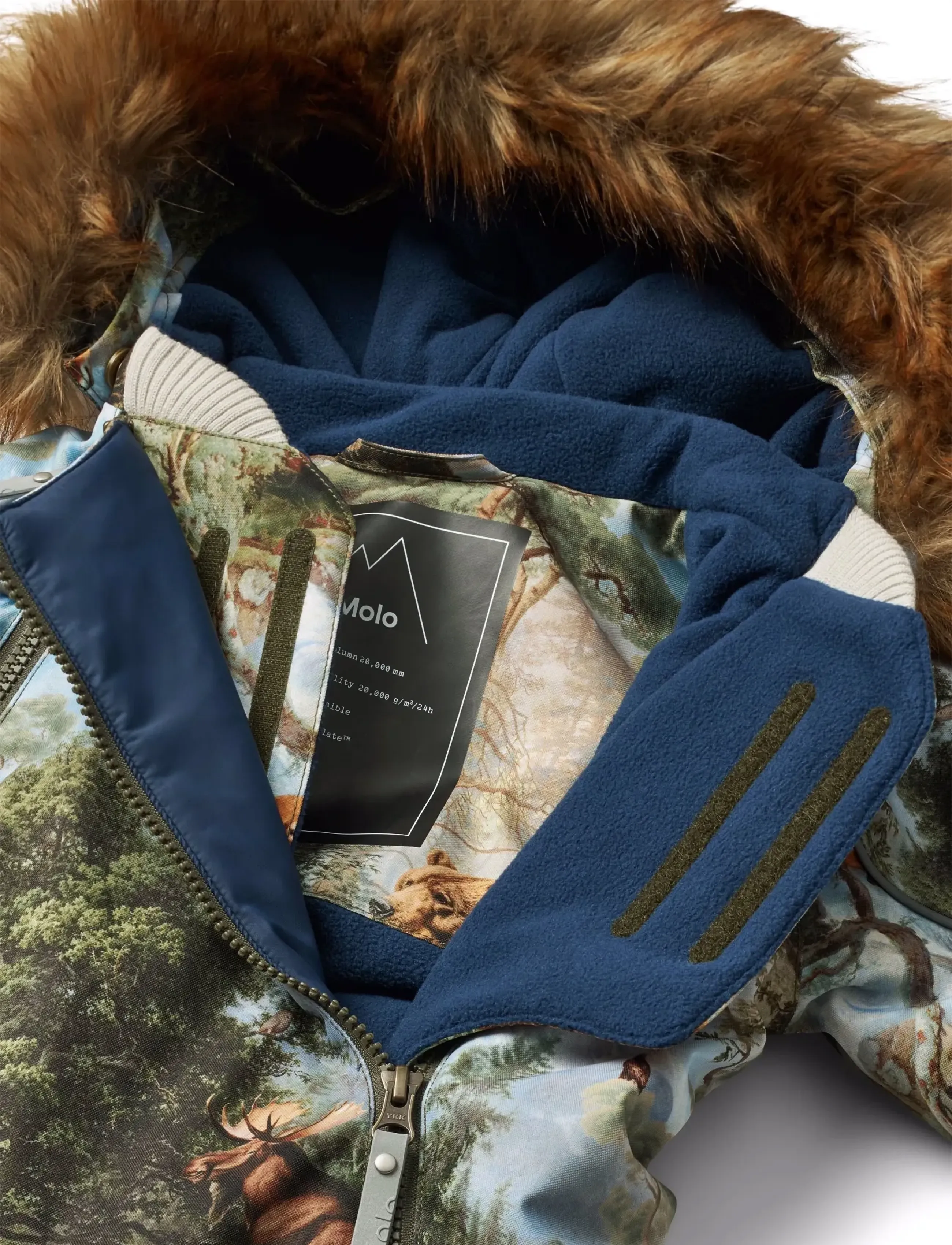 Molo - Pyxis Fur - thermo overalls - forest art - 4
