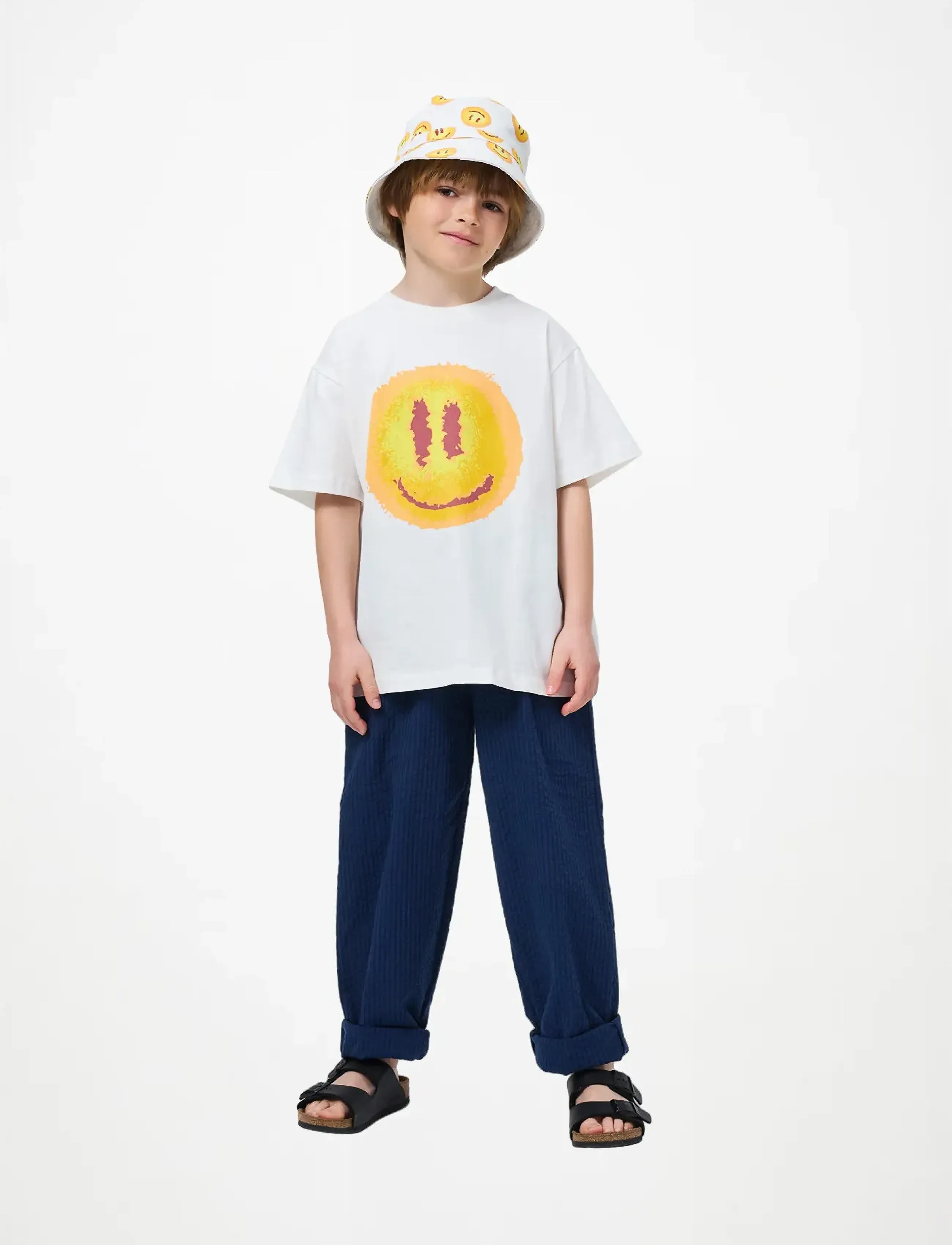 Molo Riley - Toppar & T-shirts - HAZY SUN SMILE / white