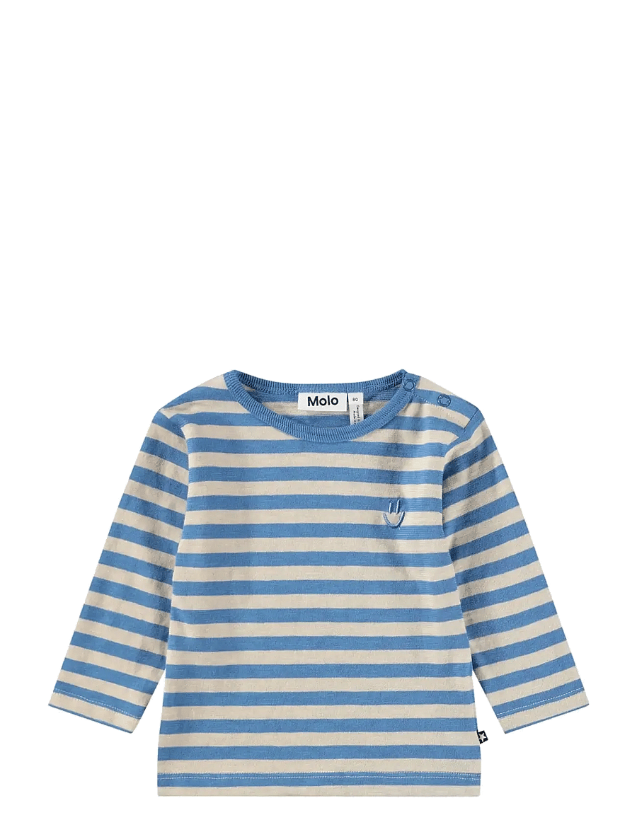 Molo - Elvo - pikkade varrukatega t-särgid - blue sand stripe - 0