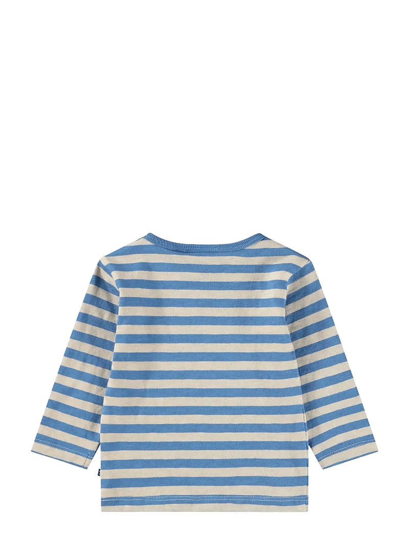 Molo - Elvo - langærmede t-shirts - blue sand stripe - 1