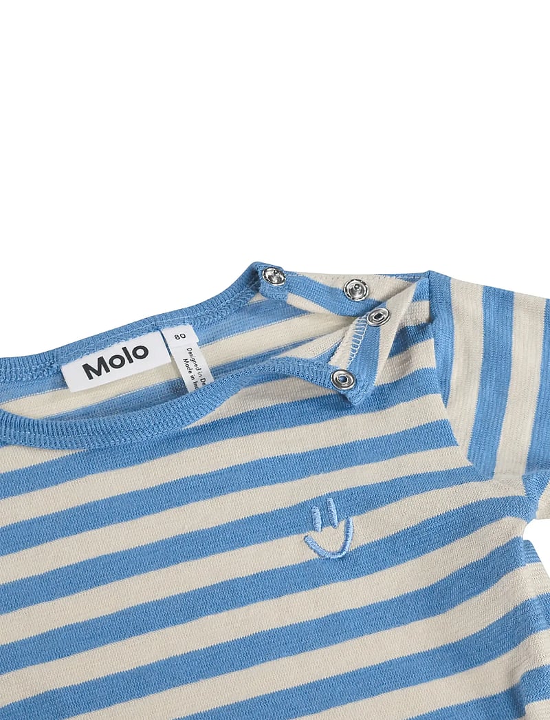Molo - Elvo - langærmede t-shirts - blue sand stripe - 2