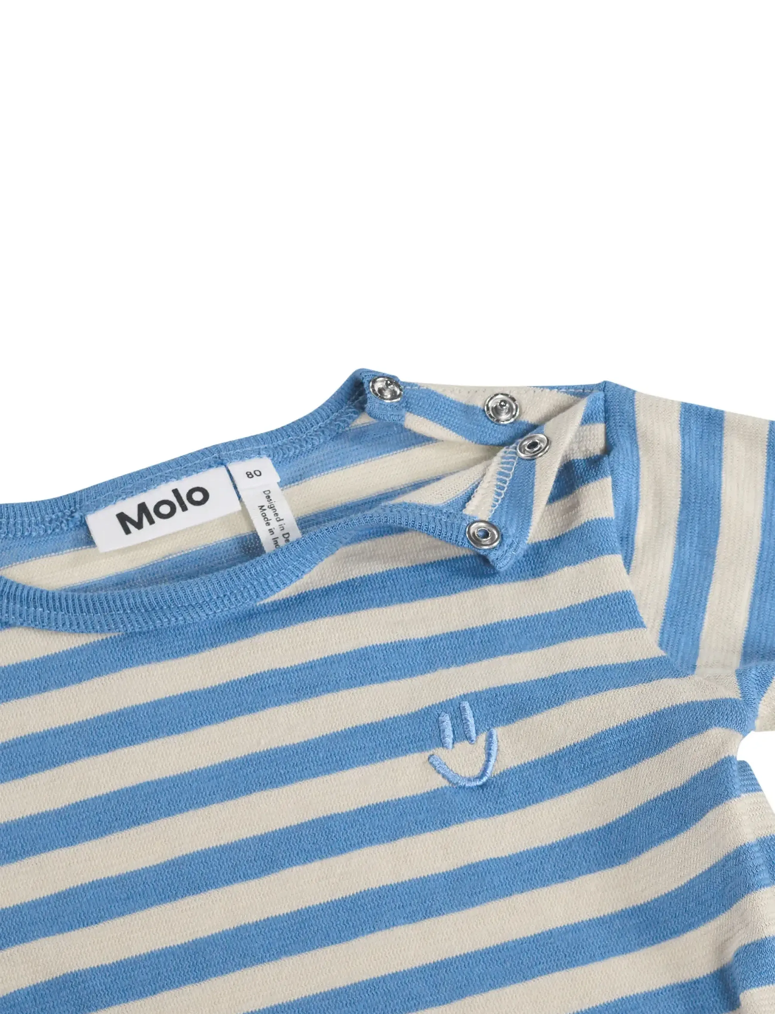Molo - Elvo - pikkade varrukatega t-särgid - blue sand stripe - 2