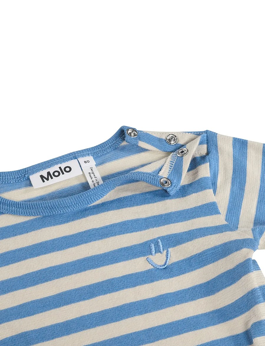Molo - Elvo - pikkade varrukatega t-särgid - blue sand stripe - 2