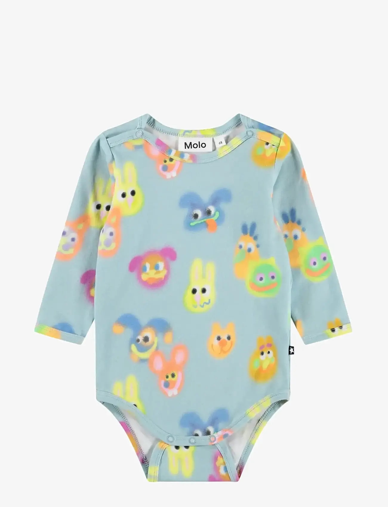 Molo - Foss - långärmade bodysuits - fuzzy friends - 0