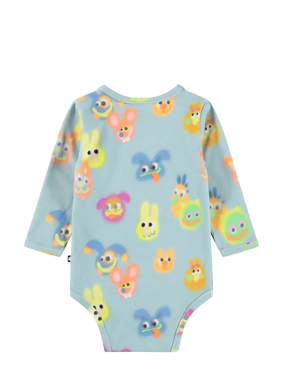 Molo - Foss - långärmade bodies - fuzzy friends - 1
