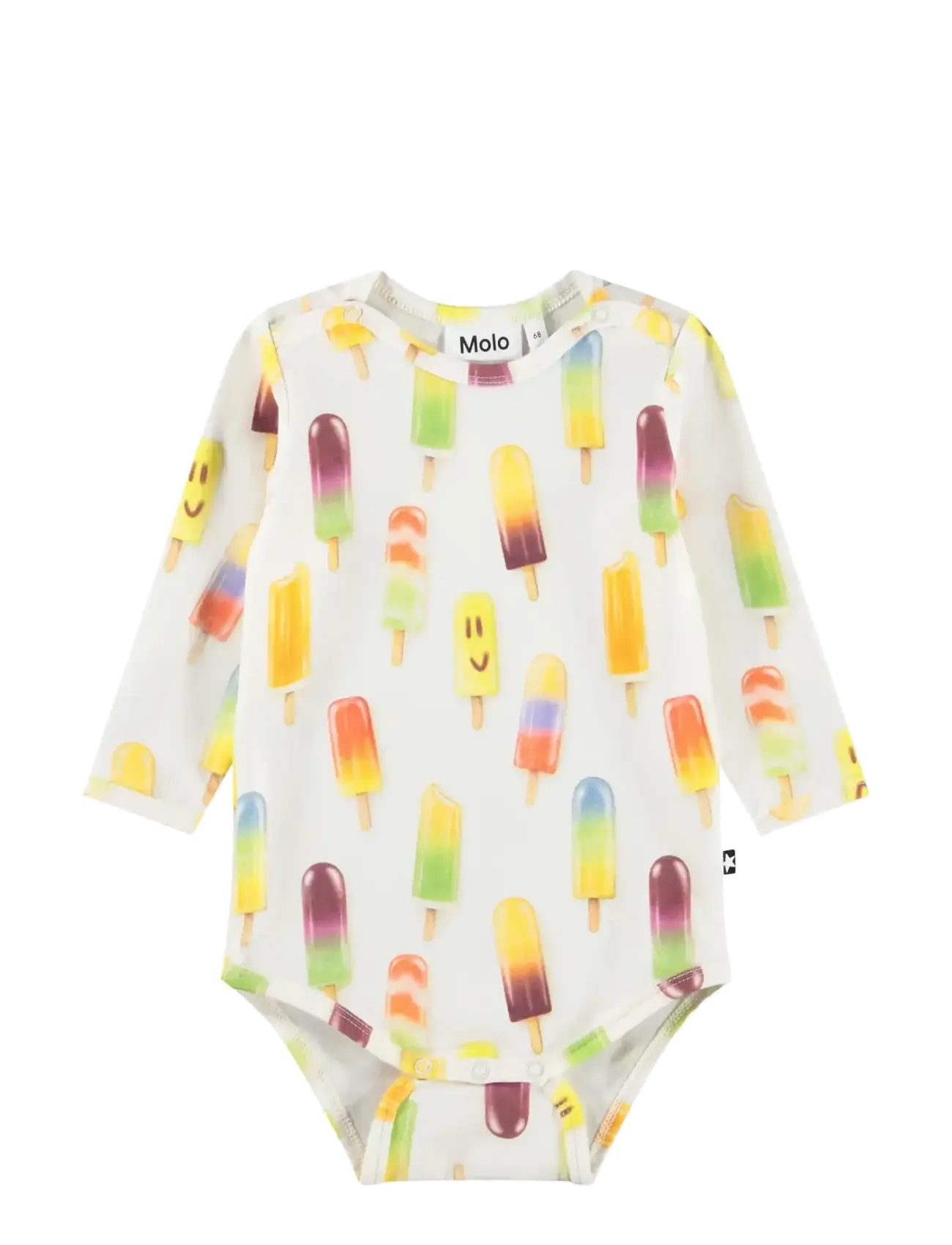 Molo Foss, 68, Multi/patterned, Bodysuits > Langærmede Bodysuits, Børn