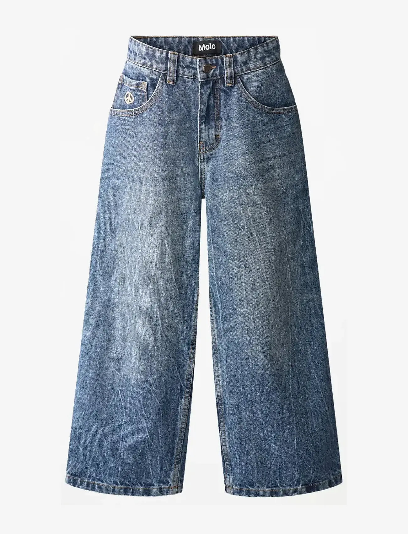 Molo - Askio - hosen mit weitem bein - creased indigo - 1