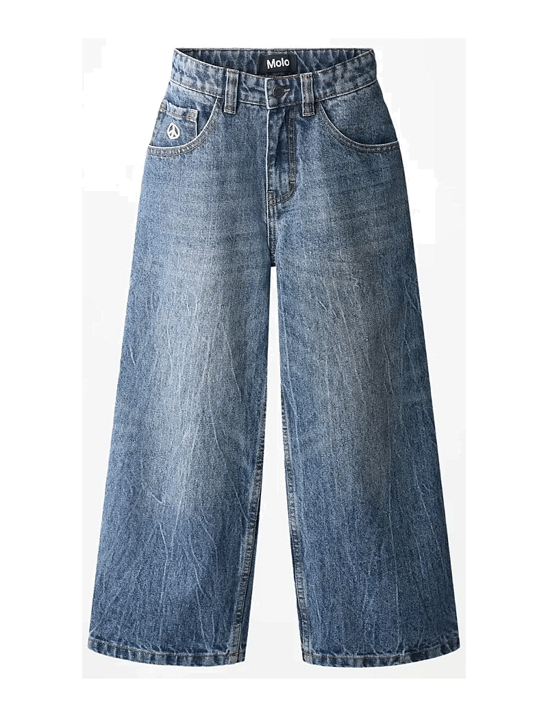 Molo - Askio - hosen mit weitem bein - creased indigo - 1