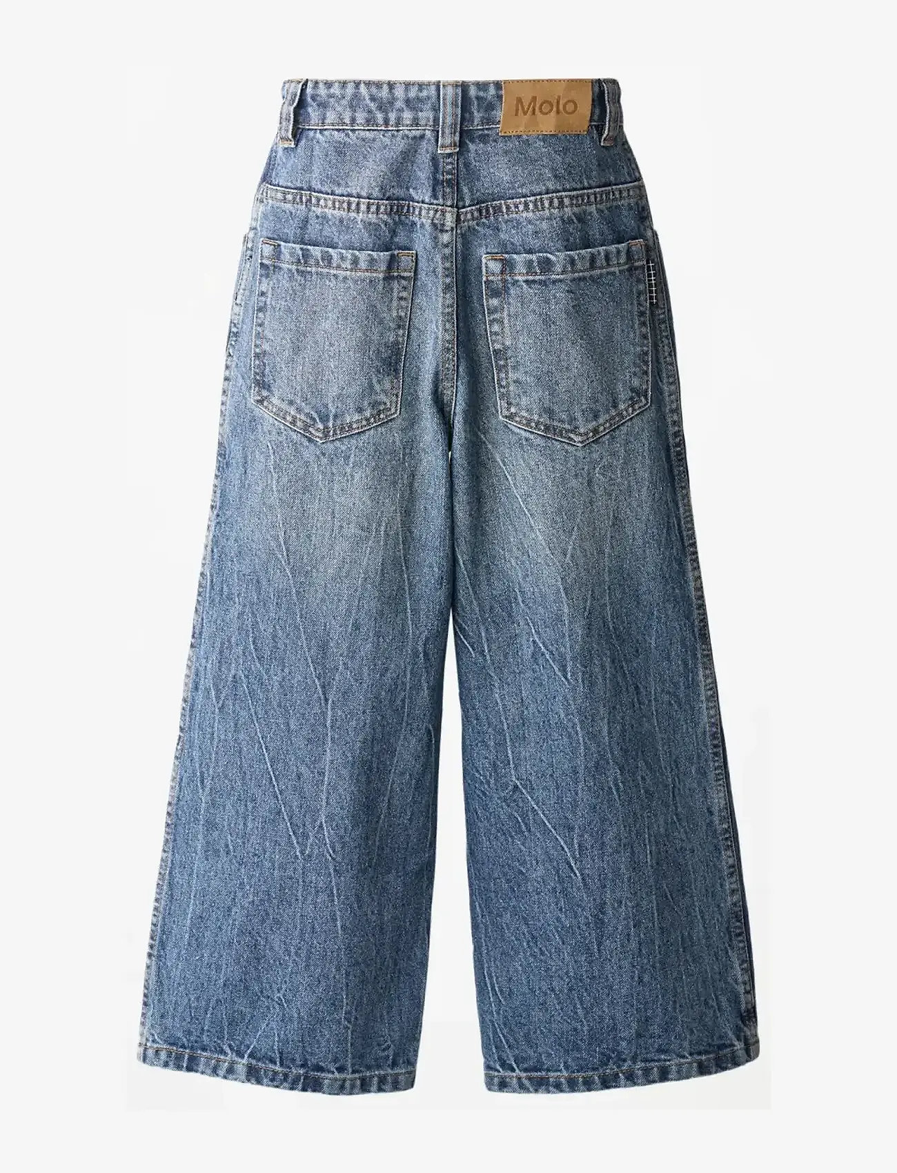 Molo - Askio - hosen mit weitem bein - creased indigo - 2