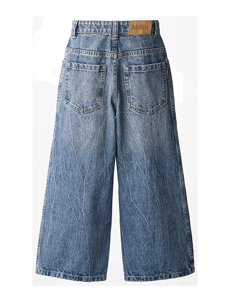 Molo - Askio - hosen mit weitem bein - creased indigo - 2