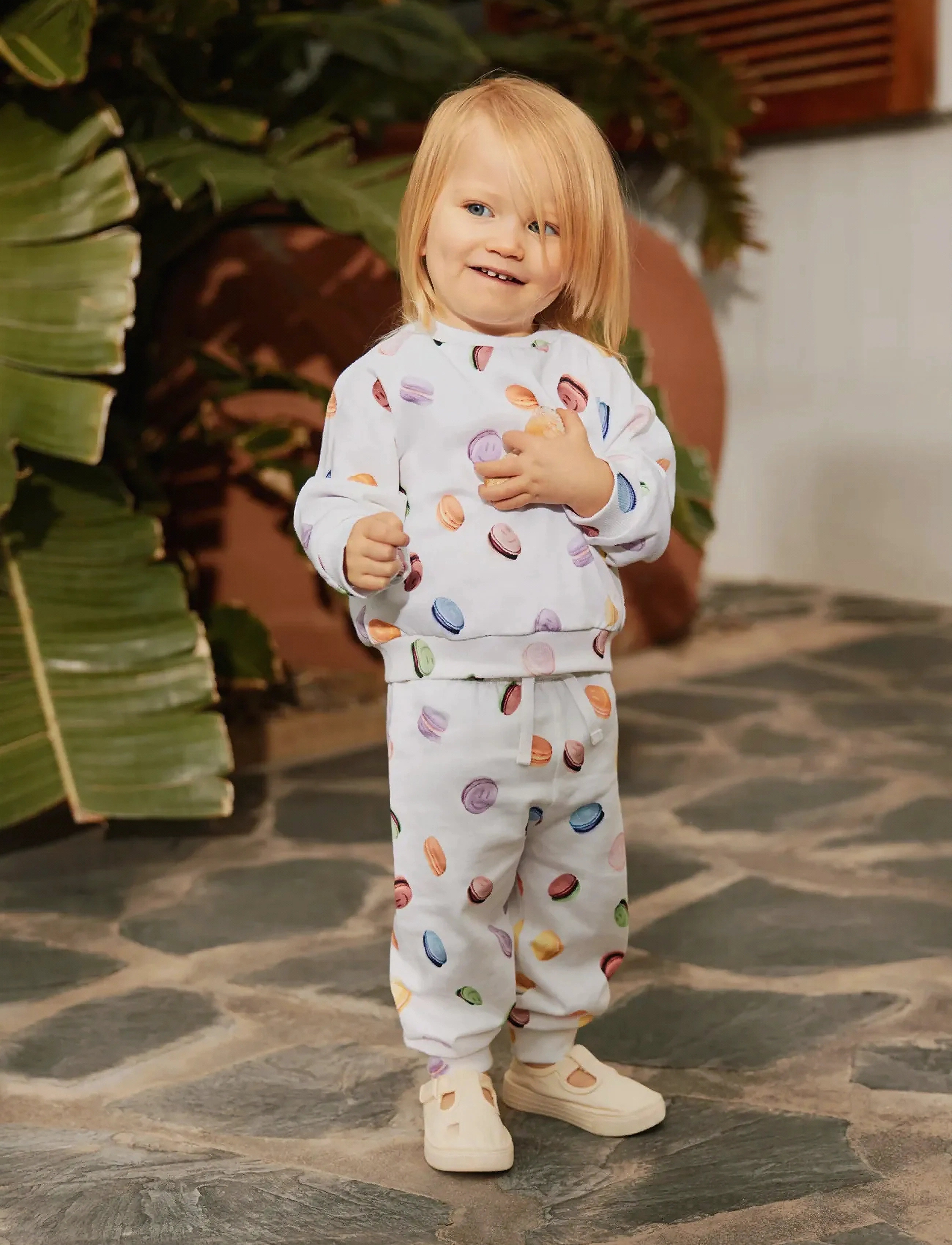 Molo Simeon - Bottoms - FUNNY MACARONS / white