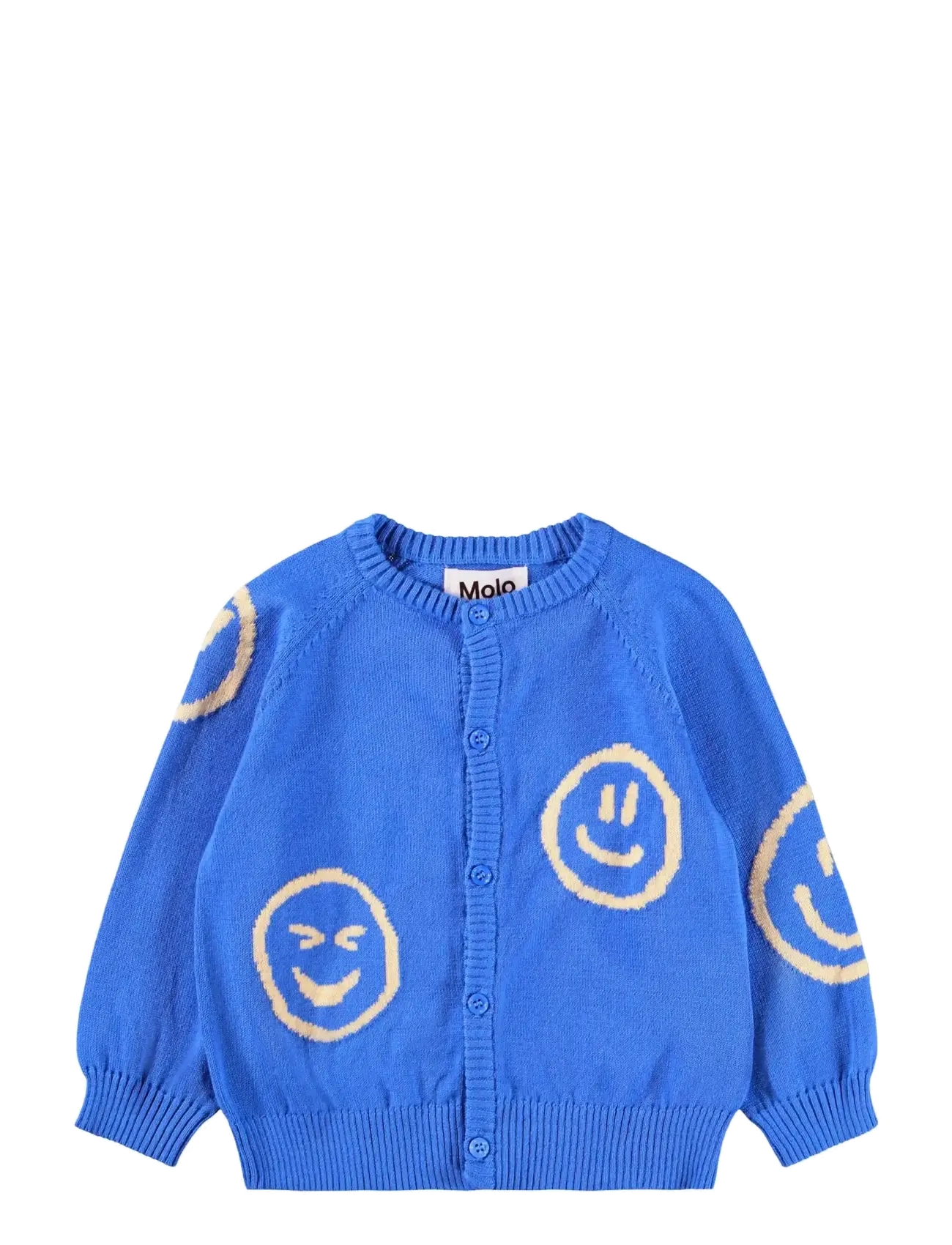 Molo Brody, Børn, Strikket Cardigan Med Dyremotiv, Blå, Str: 98