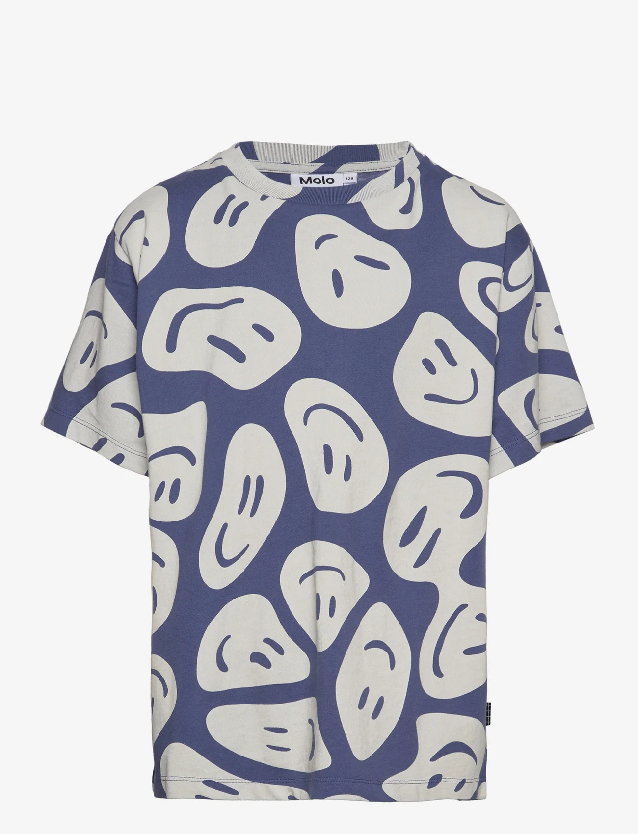 Molo - Riley - short-sleeved - smile on blue - 0