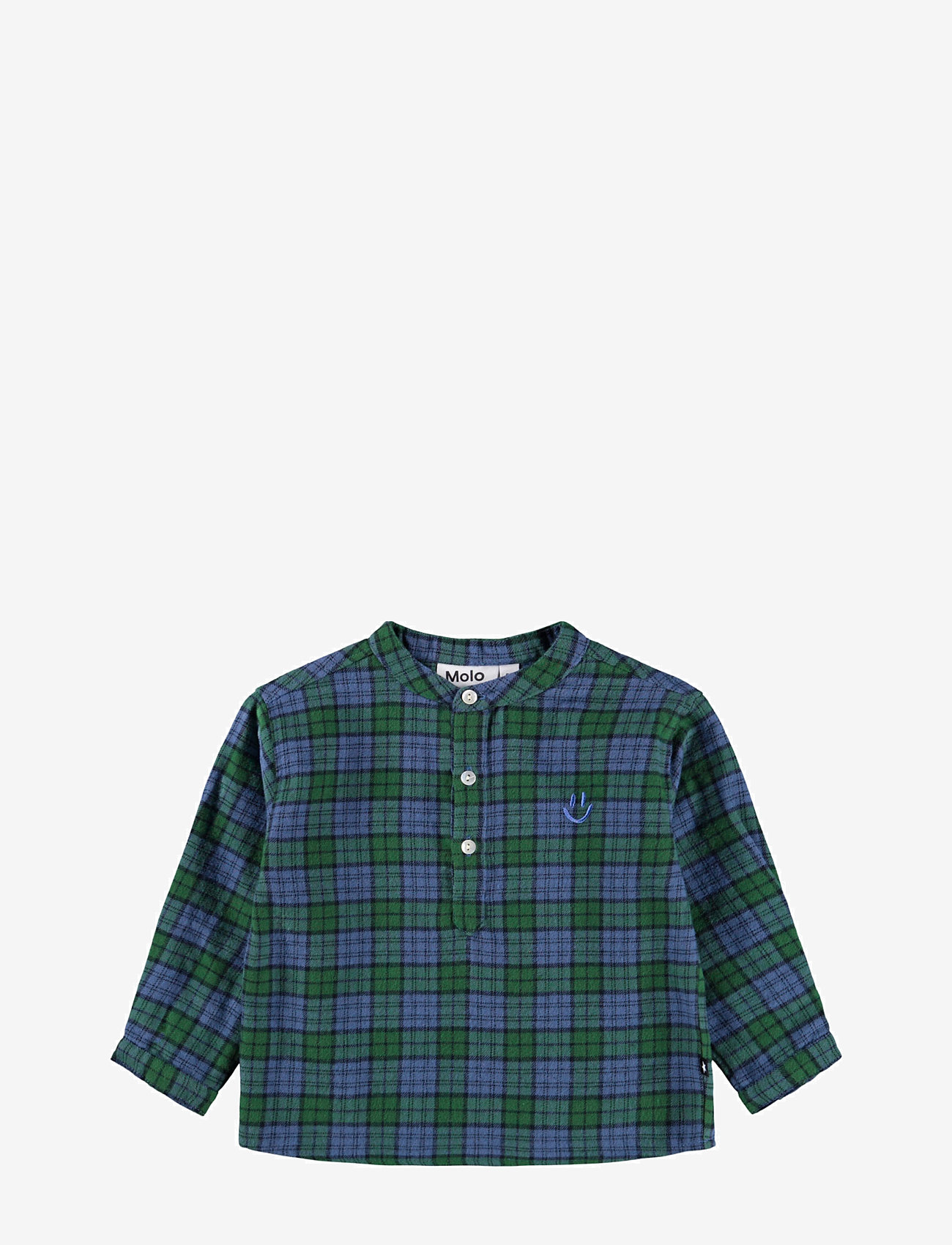Molo - Enoz - long-sleeved shirts - blue pine check - 0