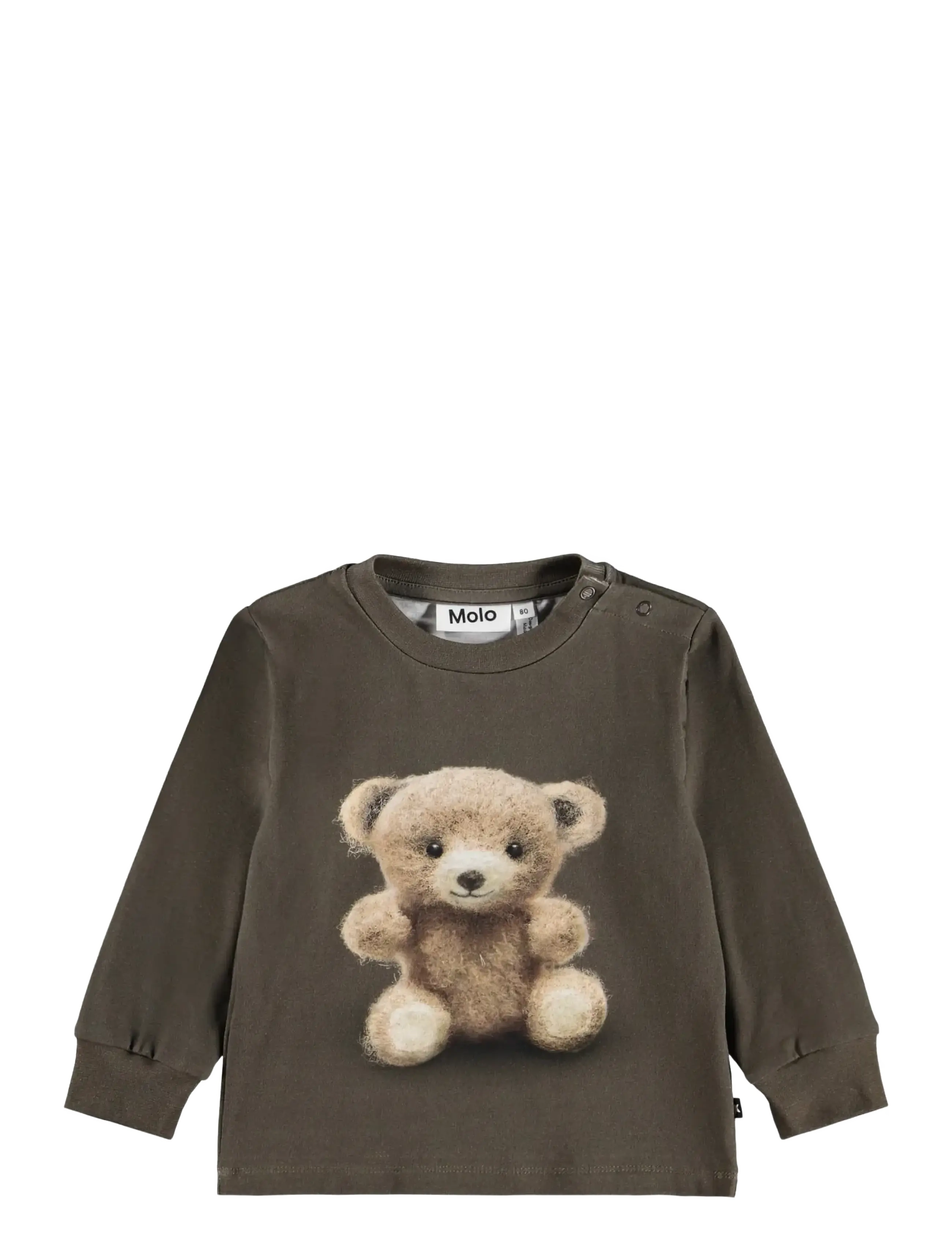 Molo Eloy, Børn, Bamse Sweatshirt, Kakigrøn, Str: 74