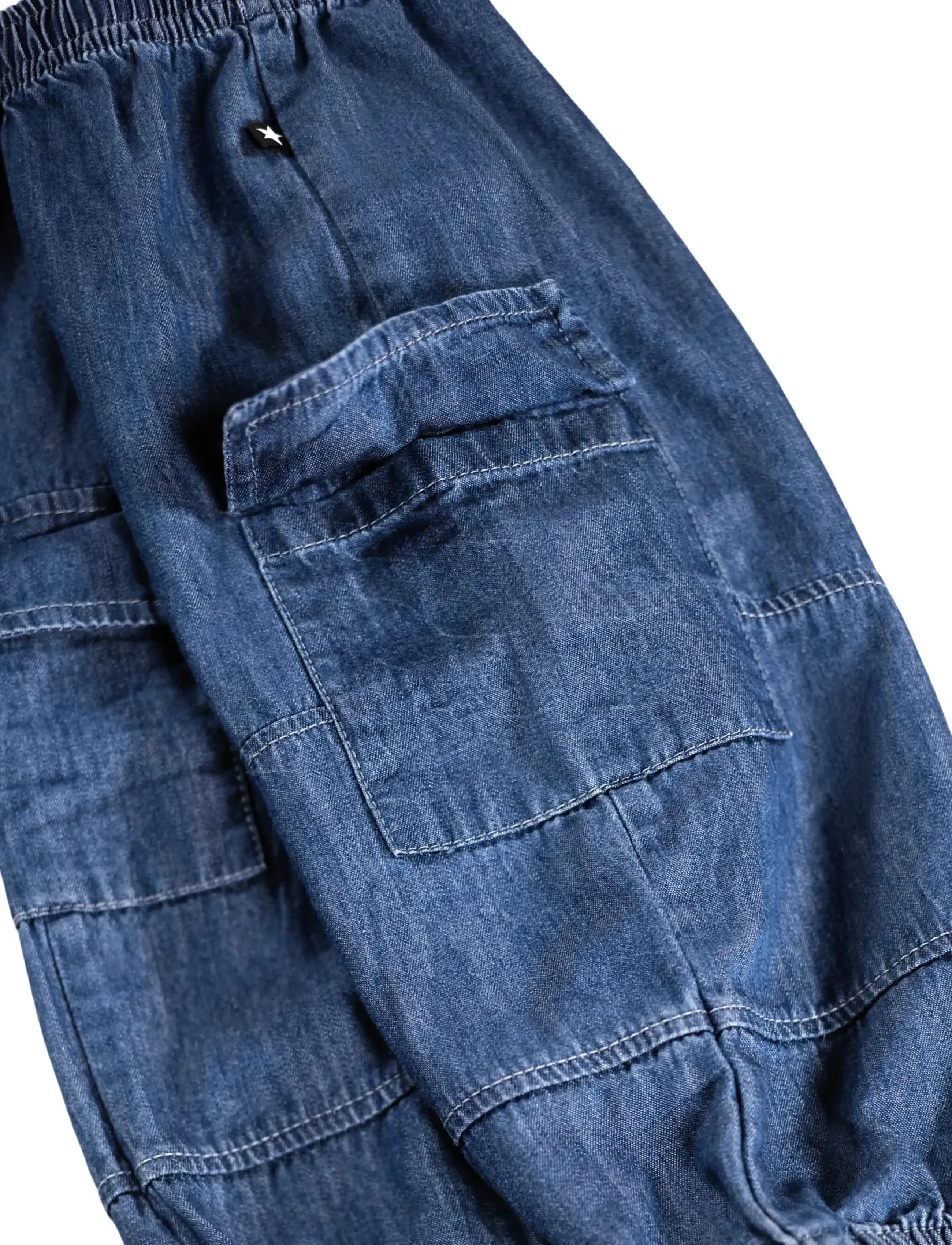 Molo - Sae - cargobukser - mid blue wash - 4