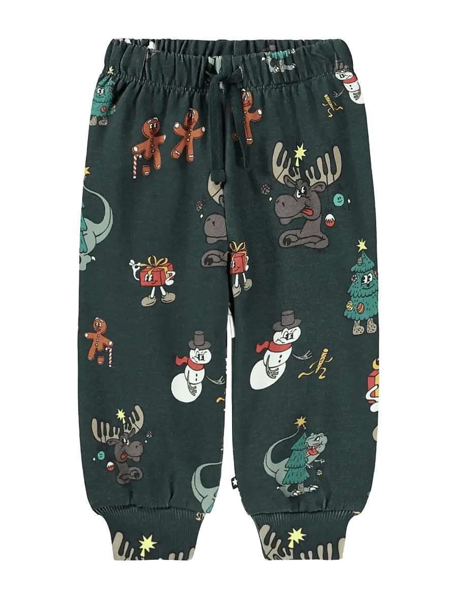 Molo - Simeon - mjukisbyxor - cartoony xmas - 0