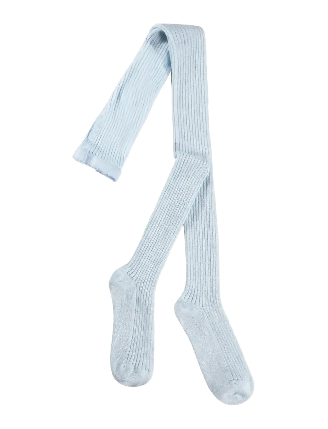 Molo Glitter rib Tights - Kleidung - MORNING SKY / blue