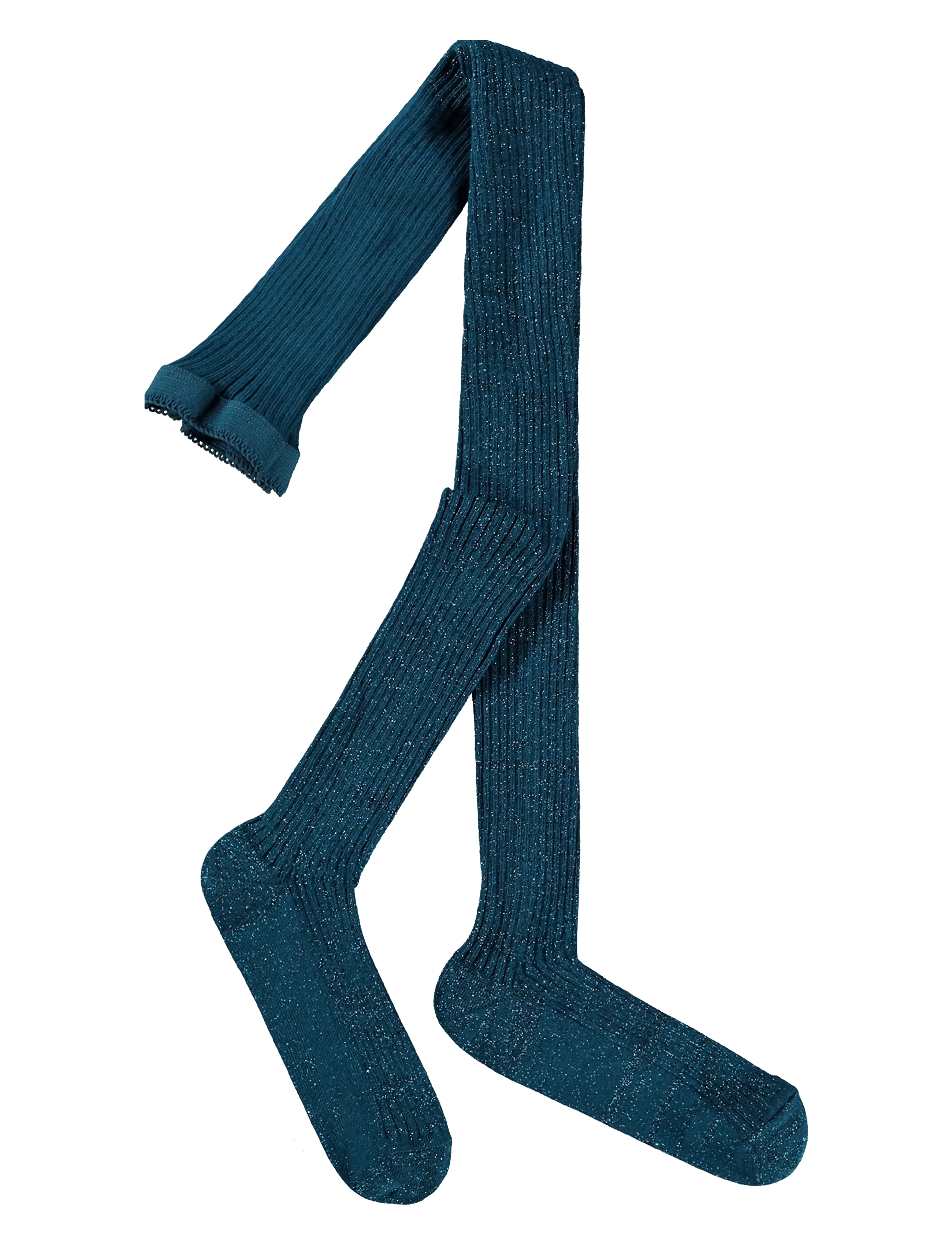 MOLO Glitter Rib Strumpfhose Grün - 146/152 - Kinder