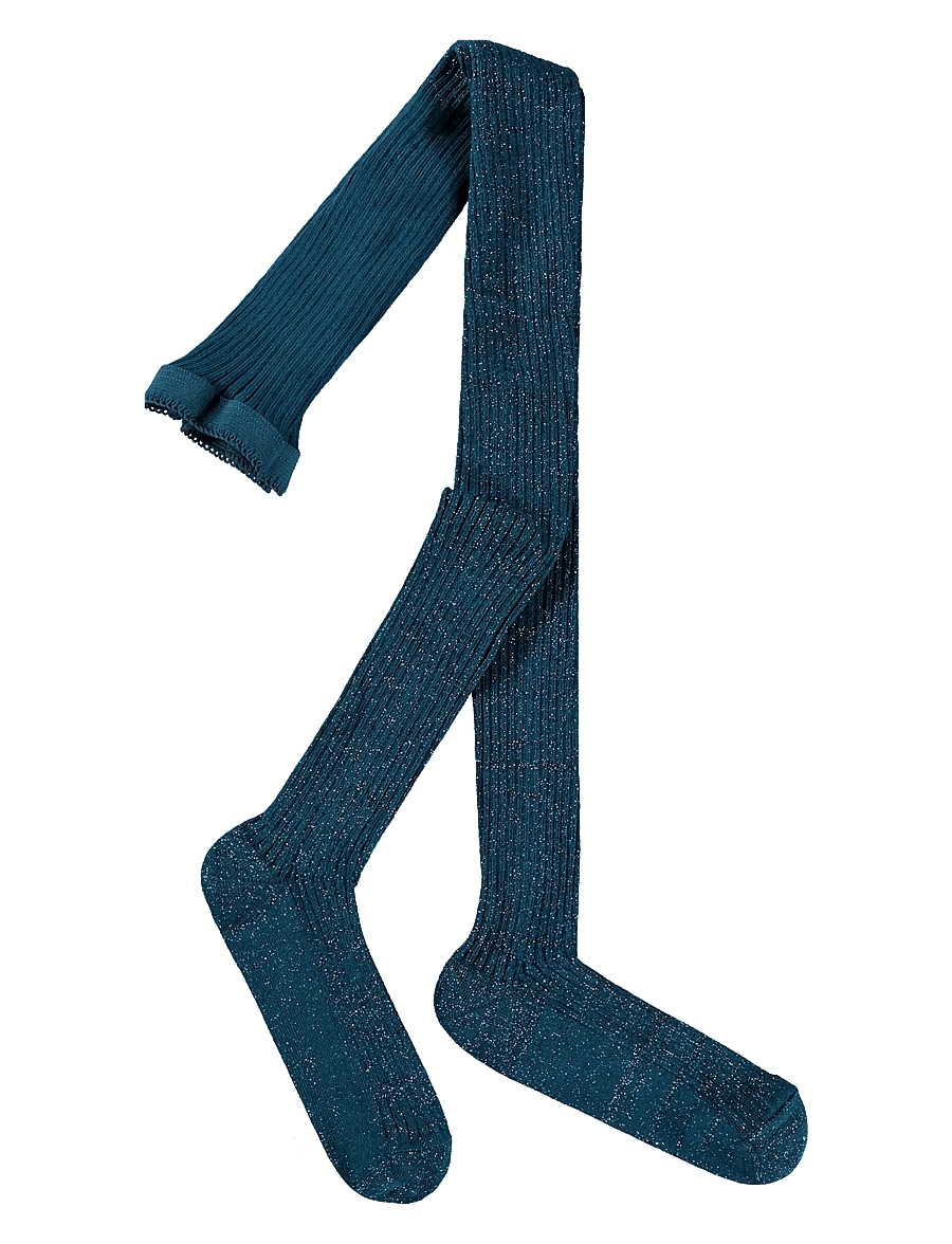 Molo - Glitter Rib Tights - strumpfhosen - cosmic green - 1