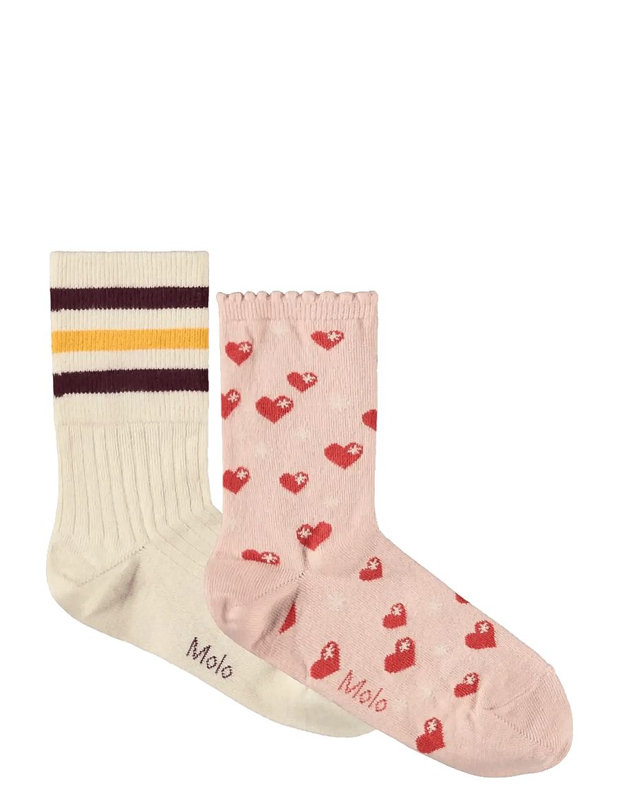 Molo - Nomi - strømper - hearts stripes - 1