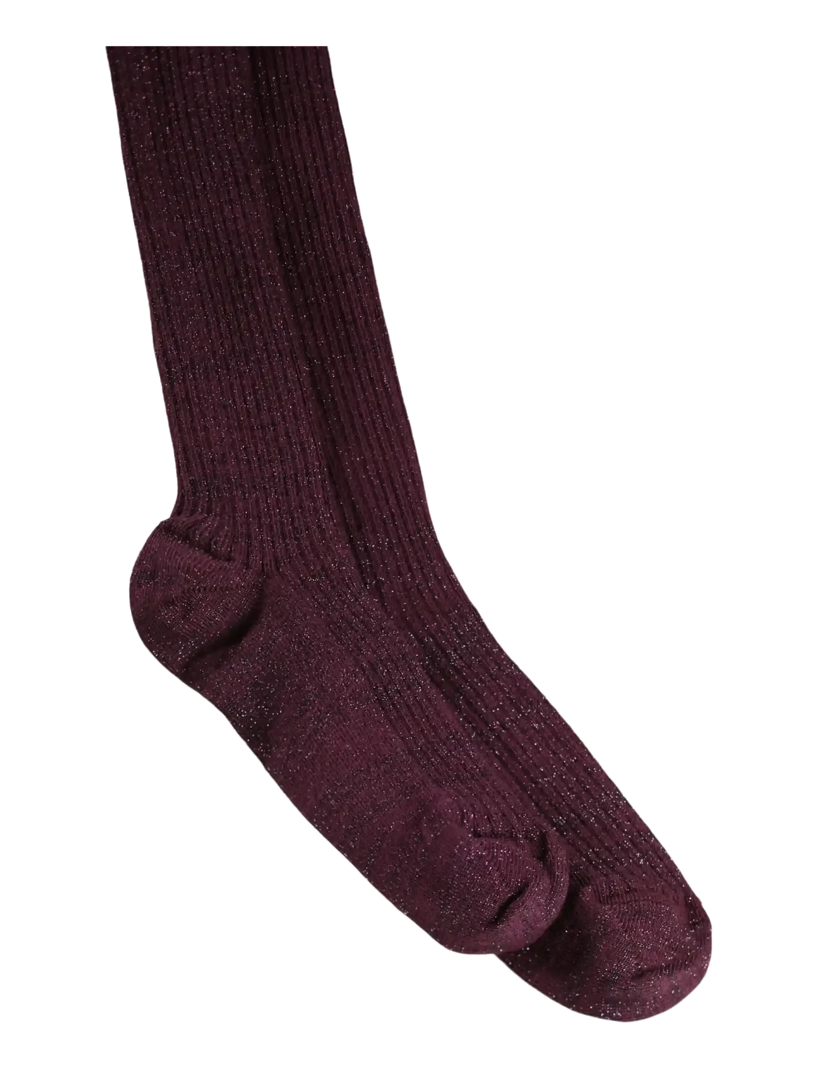 Molo - Glitter Rib Tights - forestberry - 1