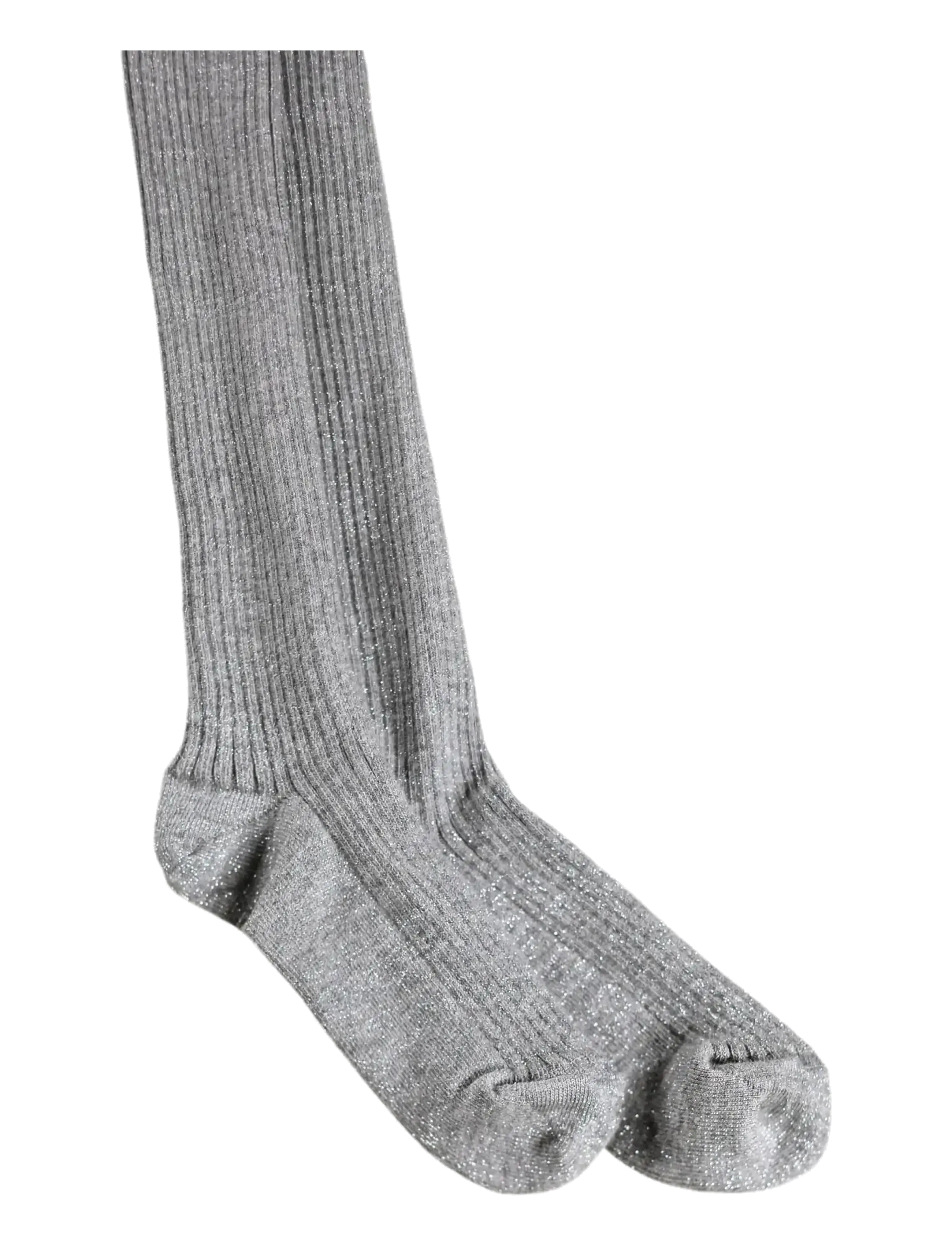 Molo - Glitter Rib Tights - strumpfhosen - grey melange - 1