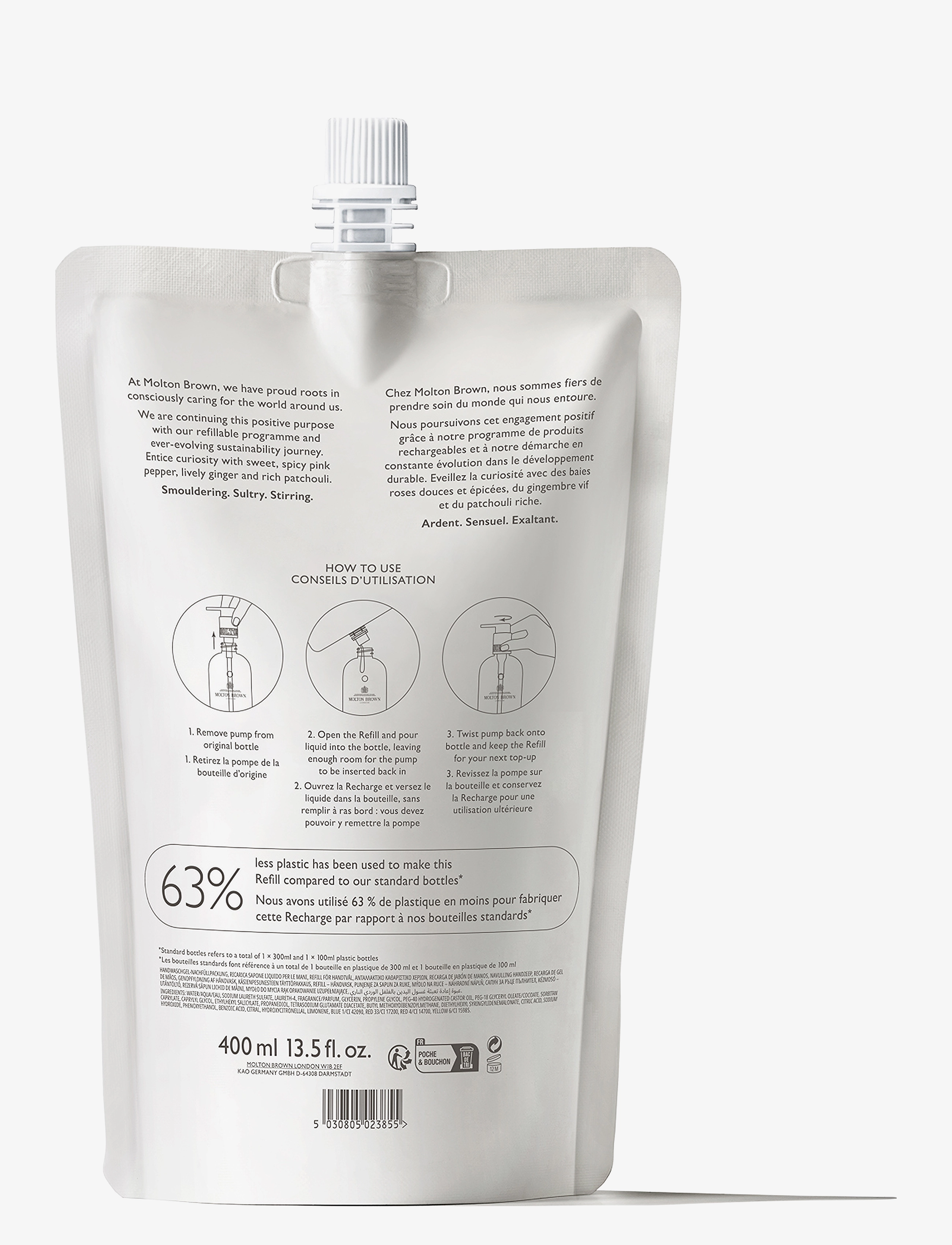 Molton Brown - Fiery Pink Pepper Fine Liquid Hand Wash Refill - käsisaippuan täyttöpakkaukset - clear - 1