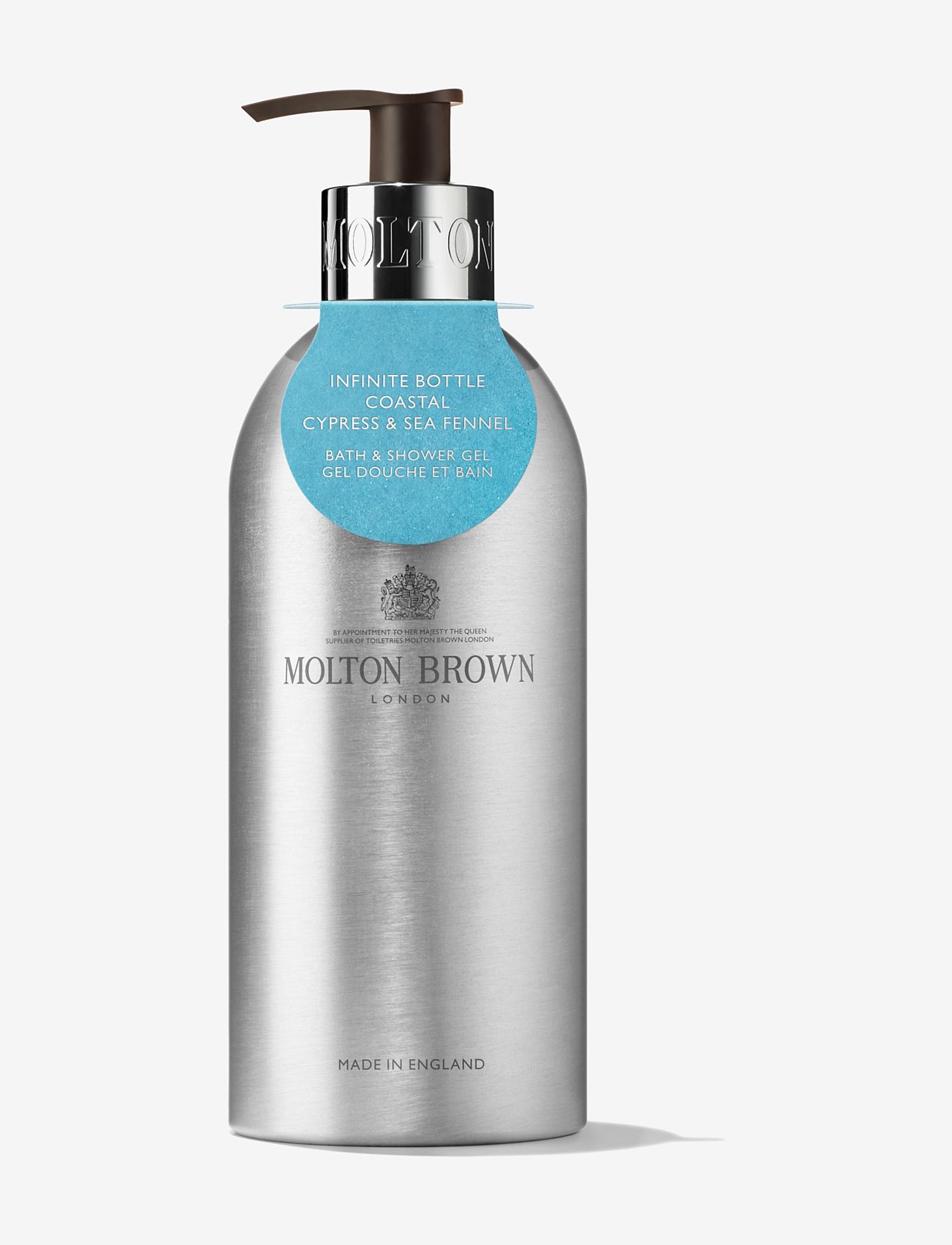 Molton Brown Infinite Bottle Coastal Cypress & Sea Fennel Bath & Shower Gel, Badekar og bruser, Nude, Str: 400 ml