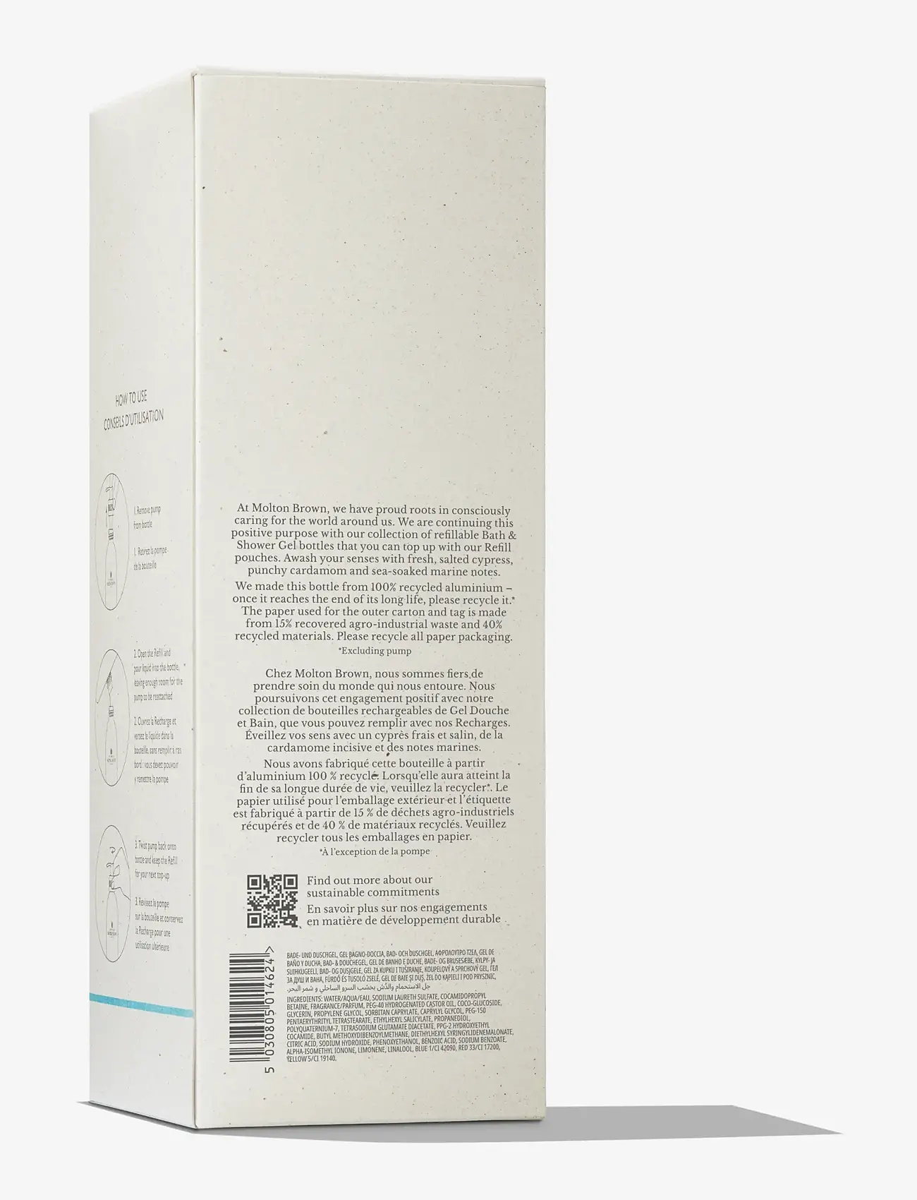 Molton Brown - Infinite Bottle Coastal Cypress & Sea Fennel Bath & Shower Gel - shower gel - clear - 2