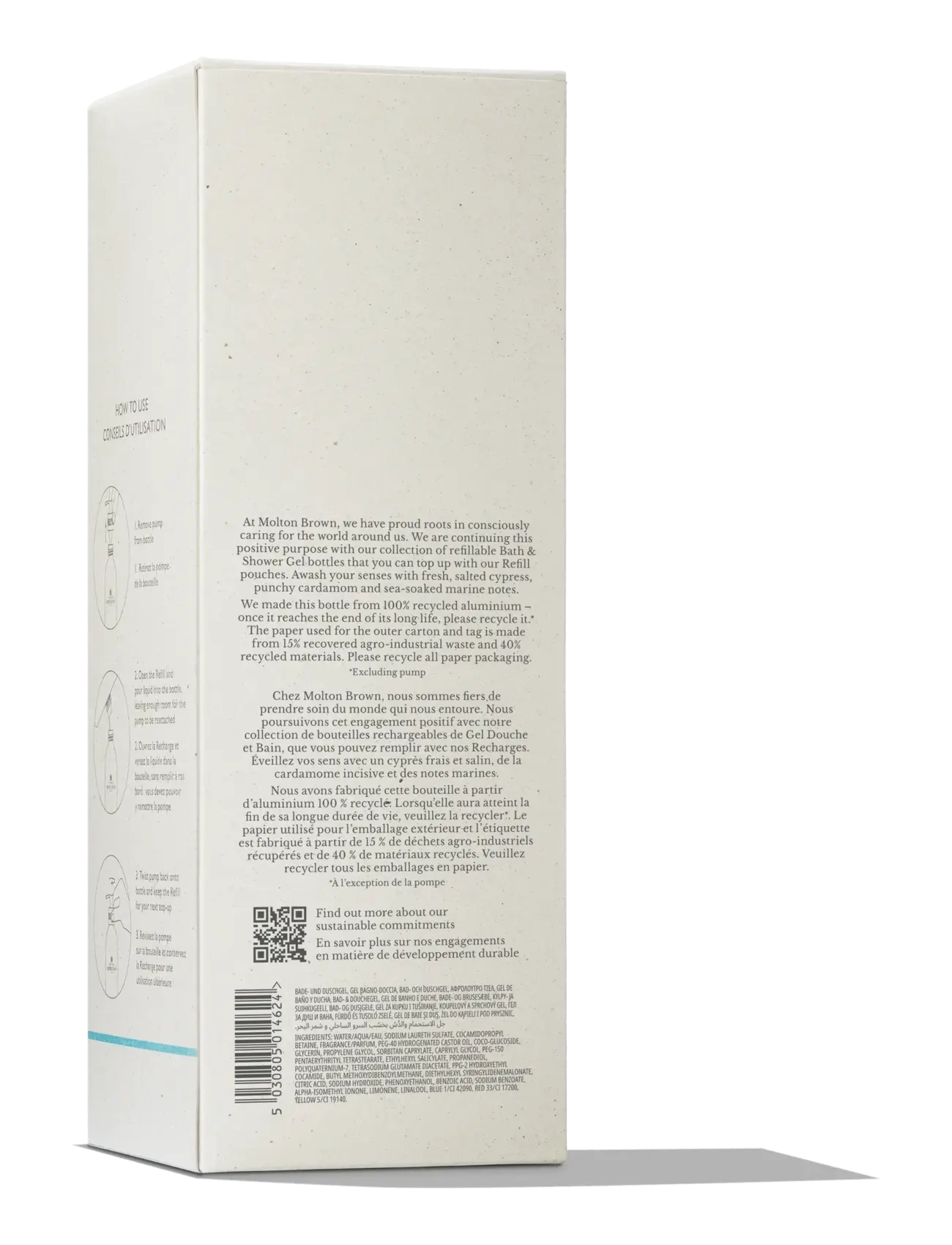 Molton Brown - Infinite Bottle Coastal Cypress & Sea Fennel Bath & Shower Gel - shower gels - clear - 2