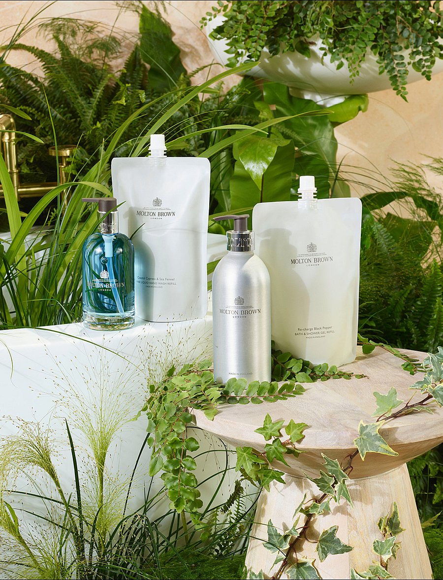 Molton Brown - Infinite Bottle Coastal Cypress & Sea Fennel Bath & Shower Gel - vann ja dušš - clear - 3