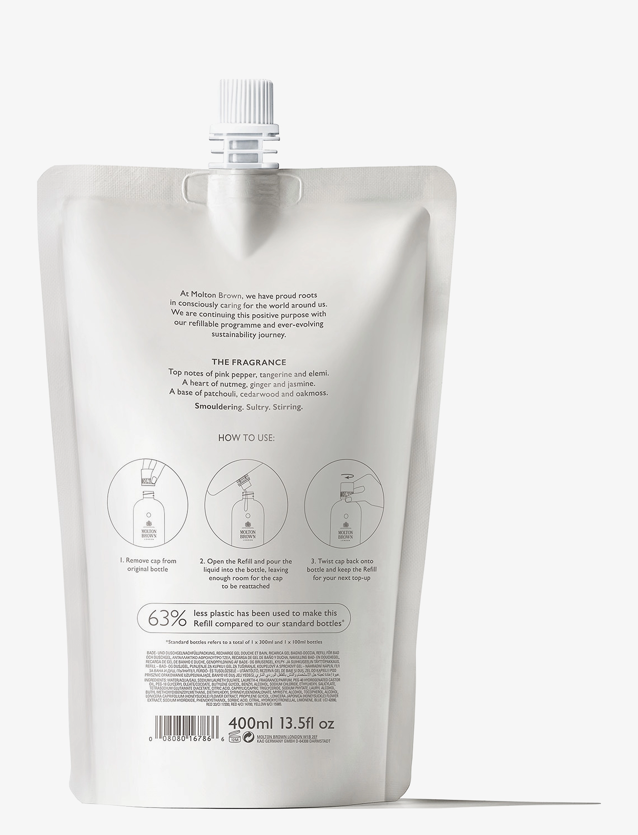 Molton Brown - Fiery Pink Pepper Bath & Shower Gel Refill - sæbe refills - clear - 1