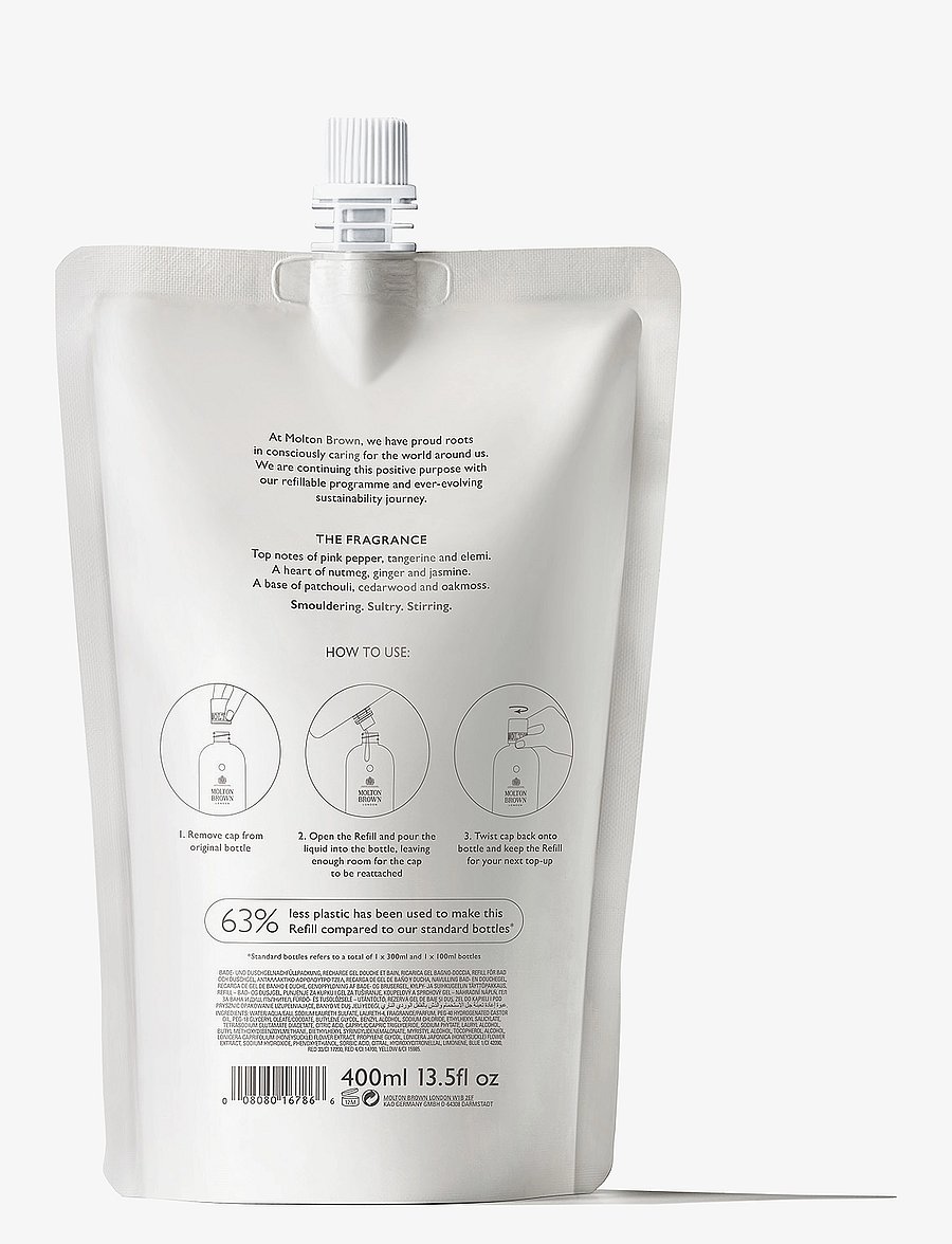 Molton Brown - Fiery Pink Pepper Bath & Shower Gel Refill - käteseebi täitepakid - clear - 1