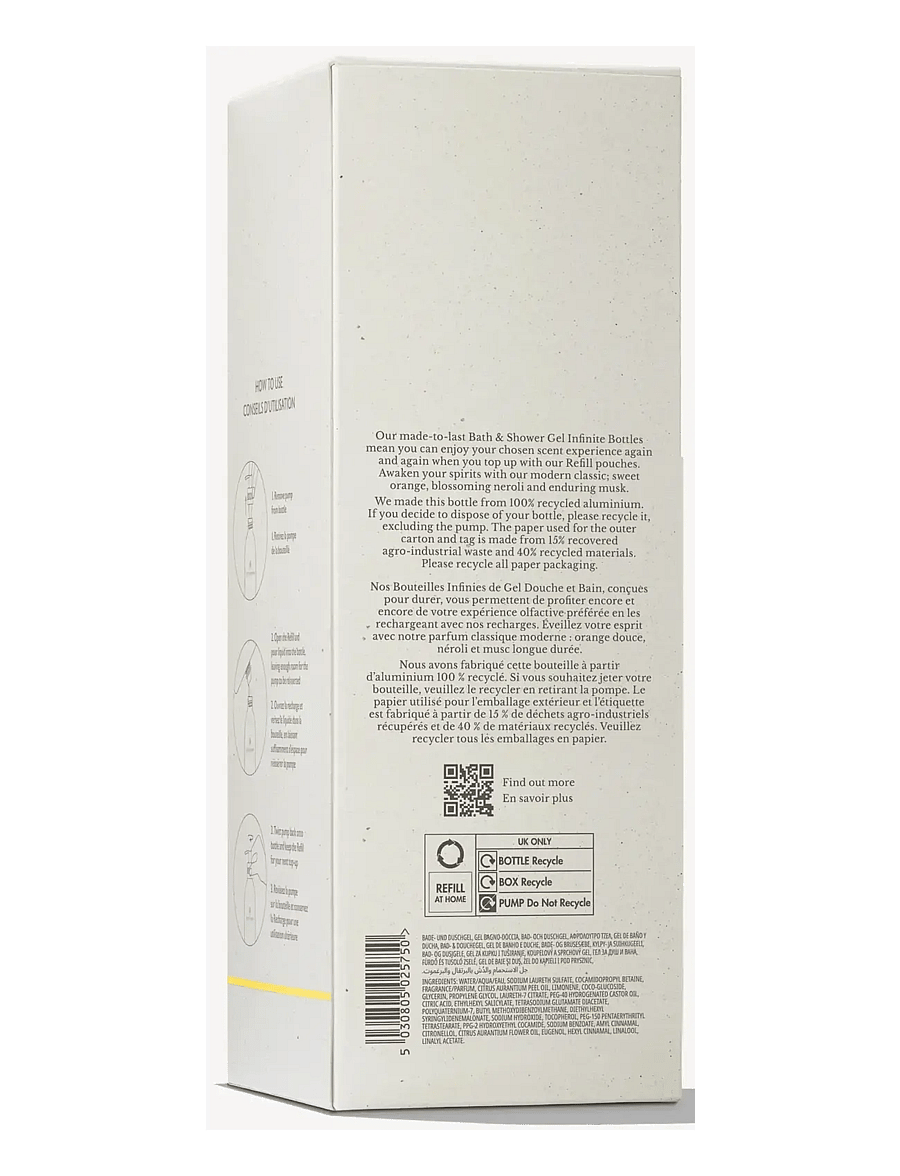 Molton Brown - Orange & Bergamot Infinite Bath & Shower Gel - dušigeelid ja õlid - clear - 2