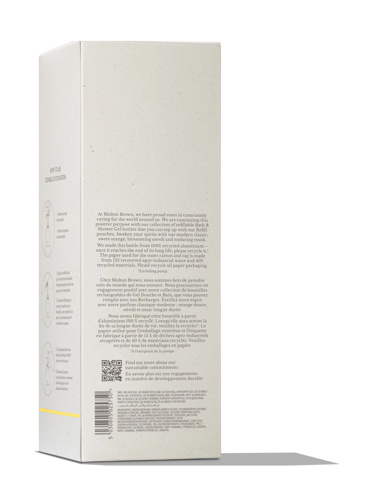 MOLTON BROWN Orange & Bergamot Infinite Bath & Shower Gel kroppsvård herr – bild 4