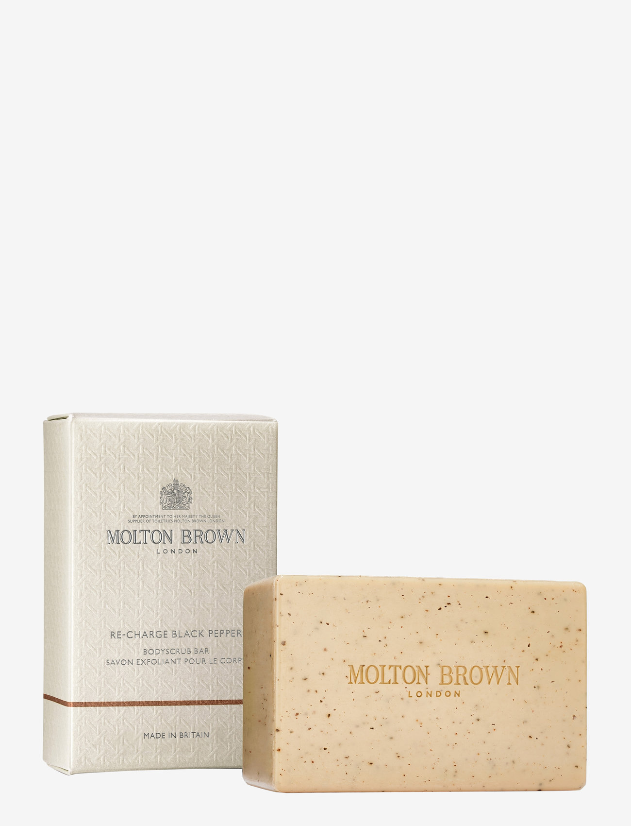 Molton Brown - Re-charge Black Pepper Bodyscrub Bar - skrub & exfoliering - krop - clear - 2