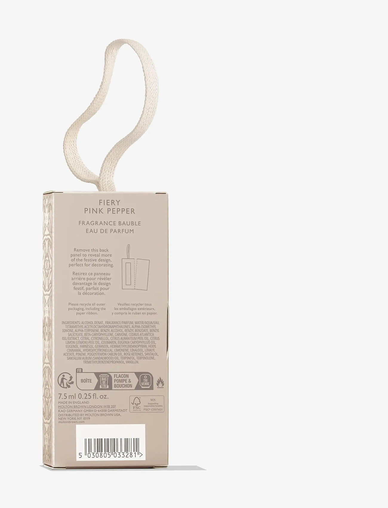 Molton Brown - Fiery Pink Pepper Fragrance Bauble EdP - till honom  - clear - 2